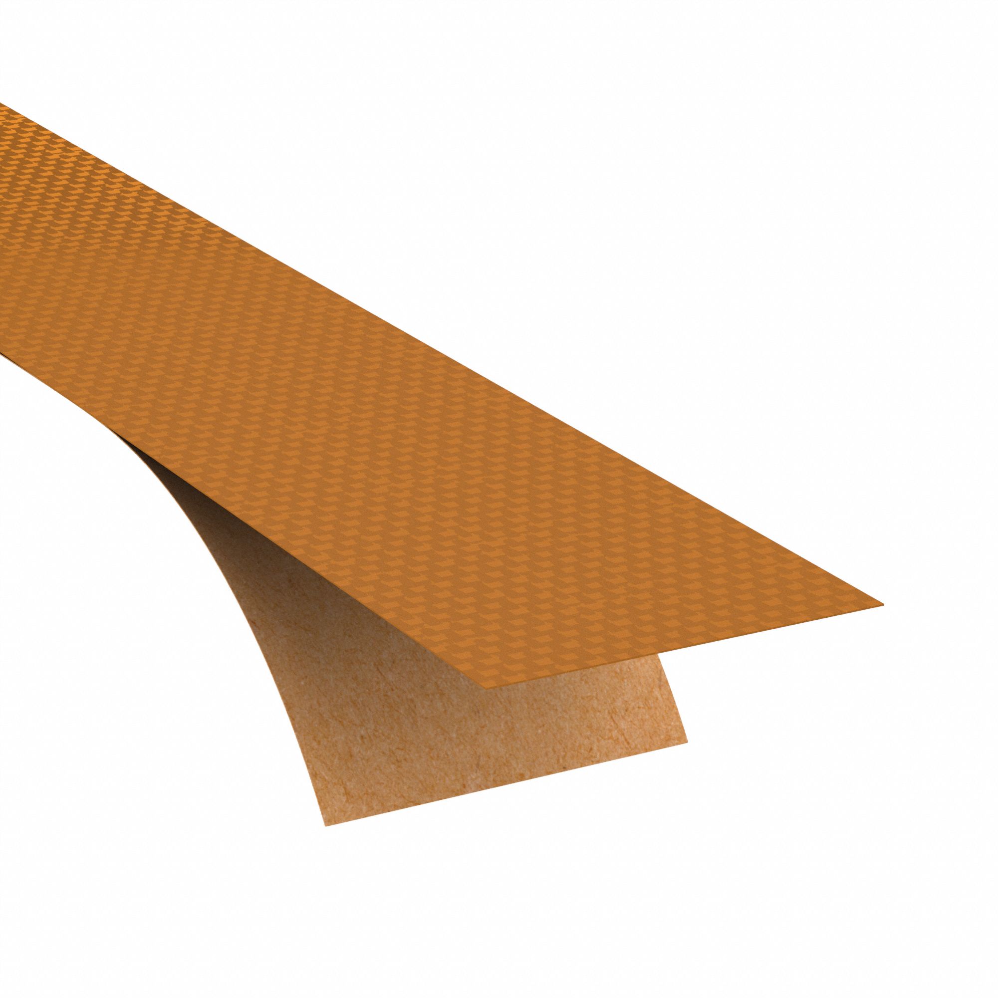 Fiberglass Strip: 108 ft Lg, 3 in Wd, 0.004 in Thick, Copper, Ultra Grade, Silicone Adhesive Backing