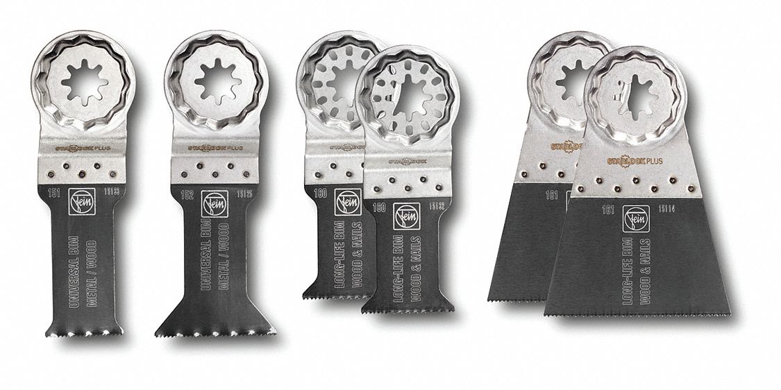 OSCILLATING SAW BLADE KIT, BI-METAL/HSS, 1⅛ IN, 1⅜ IN AND 1¾ IN, 6-PIECE