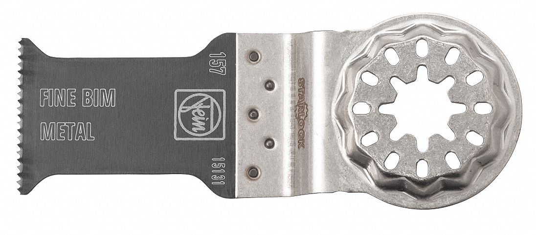 Oscillating Tool Blade: 1 3/16 in Blade Wd, 3 13/16 in Overall Lg, Bi-Metal, 1 Pieces