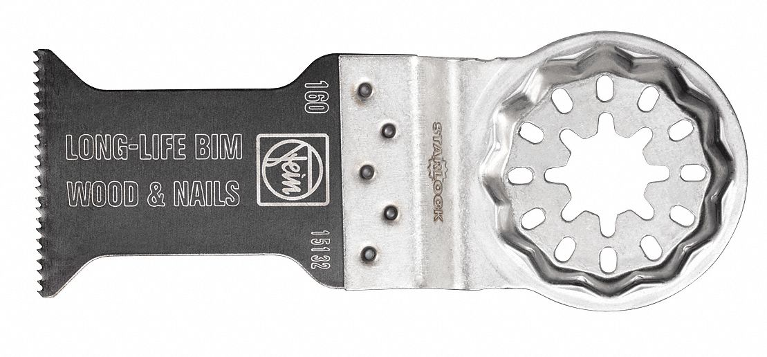 Oscillating Tool Blade: 2 in Blade Wd, 3 13/16 in Overall Lg, Plunge Cutting/Precision Cutting