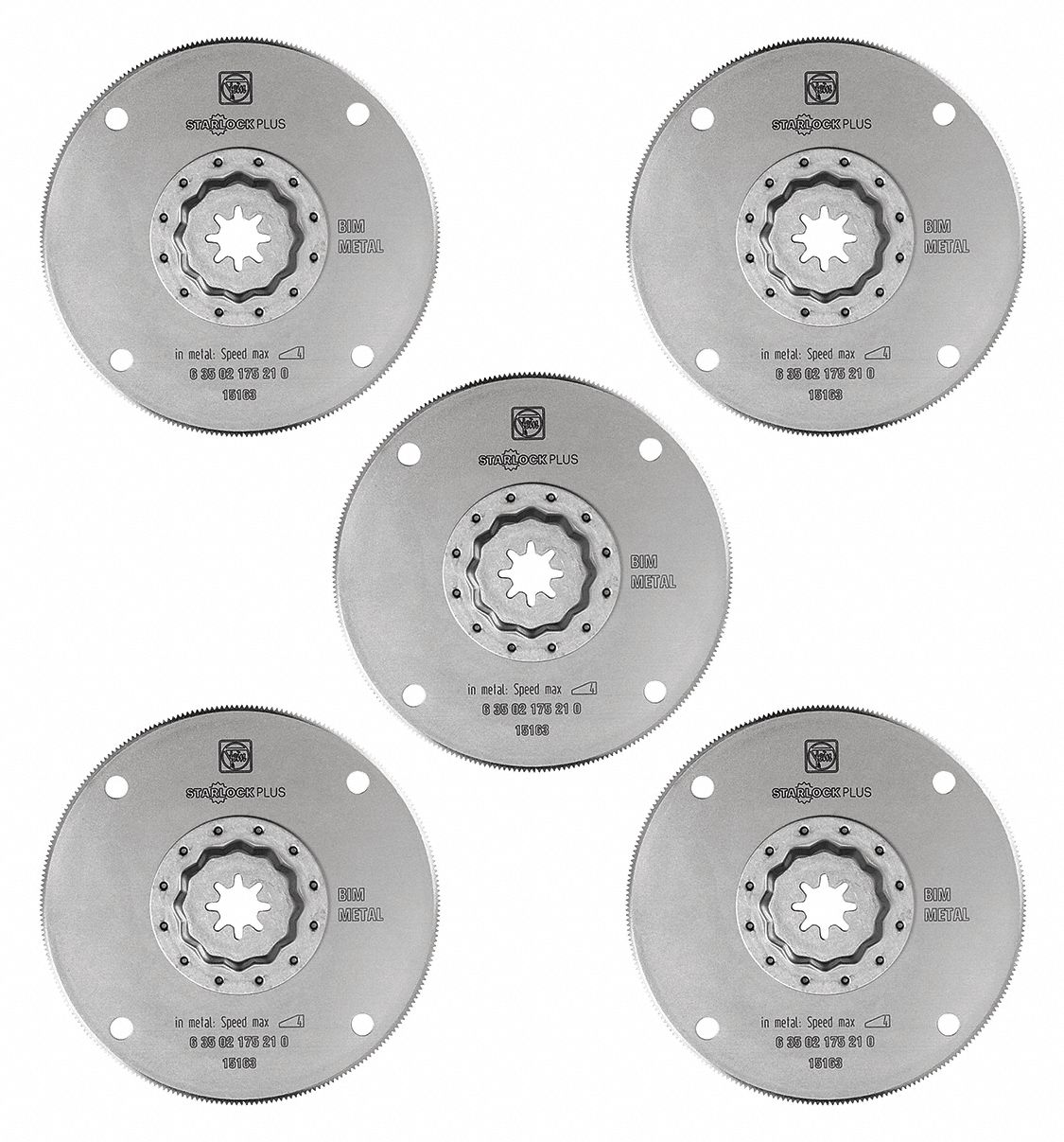 Oscillating Tool Blade: 4 in Blade Wd, 5 in Overall Lg, Long Cutting, High Speed Steel, 5 PK