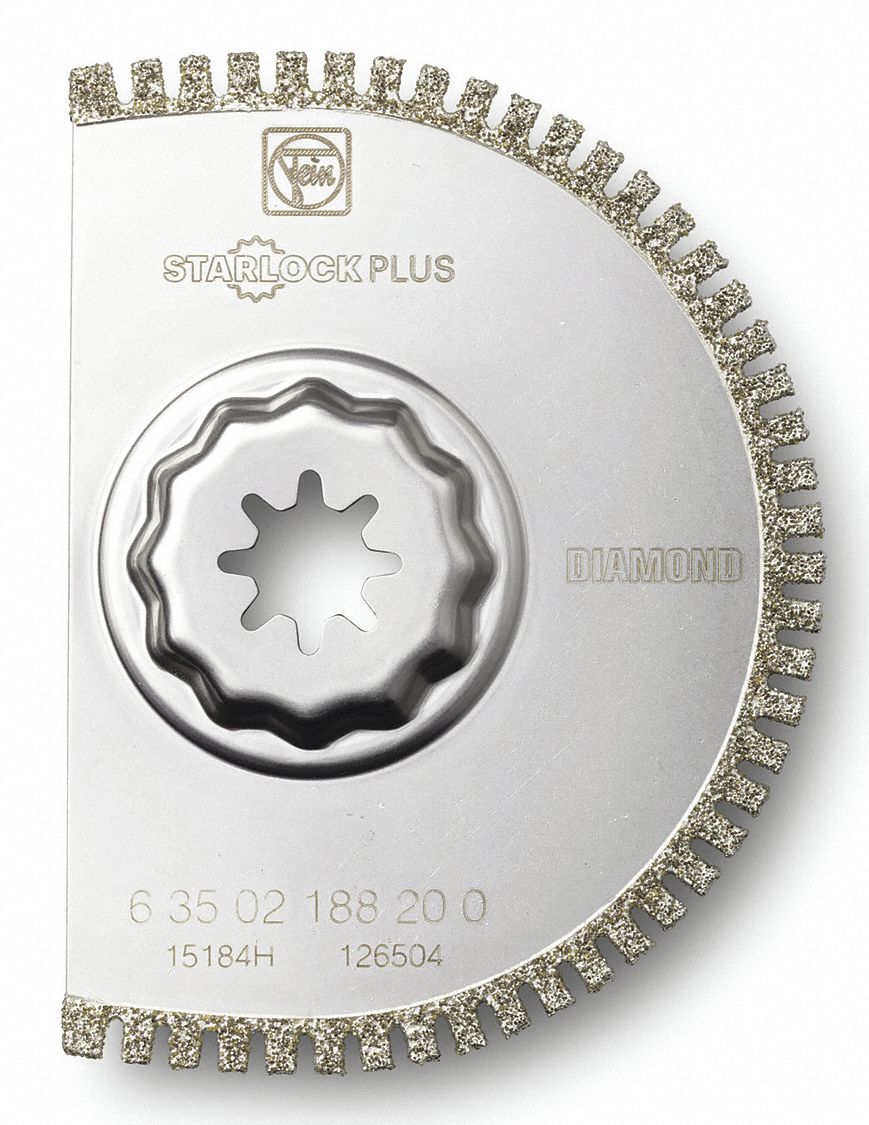 Oscillating Scraper Blade: 3 9/16 in Blade Wd, 3 9/16 in Blade Lg, Diamond Grit, 1 Pieces