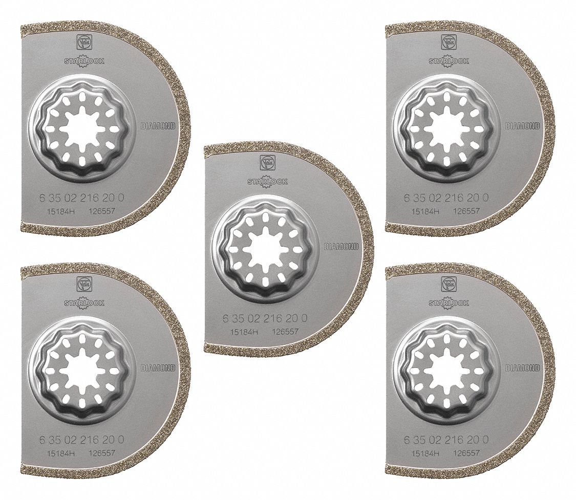 FEIN Oscillating Blades, Number of Pieces 5, Diamond, PK 5 48ZC62