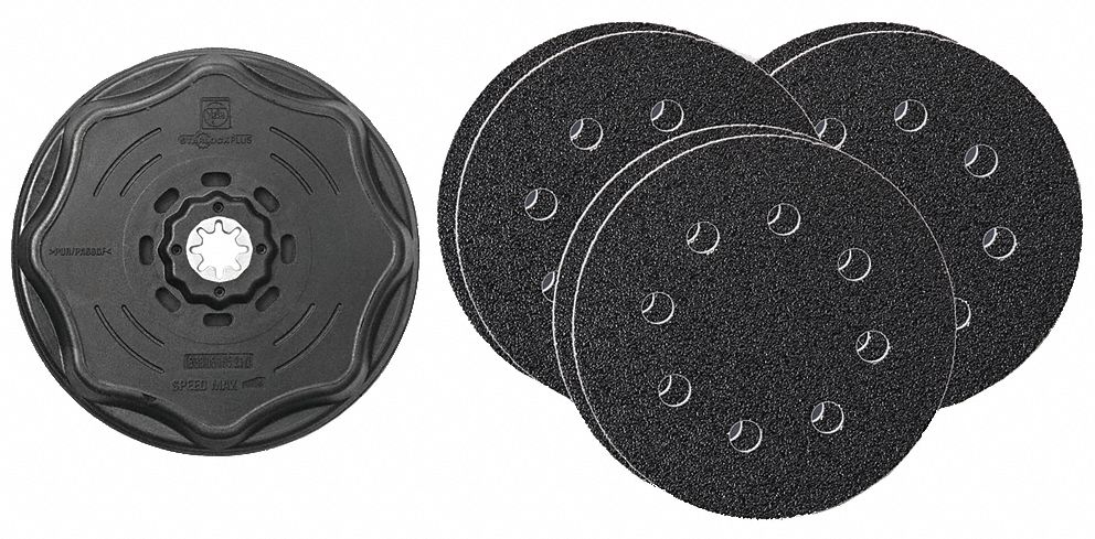 OSCILLATING SANDING PAD W/PAPER,4-1/2INW