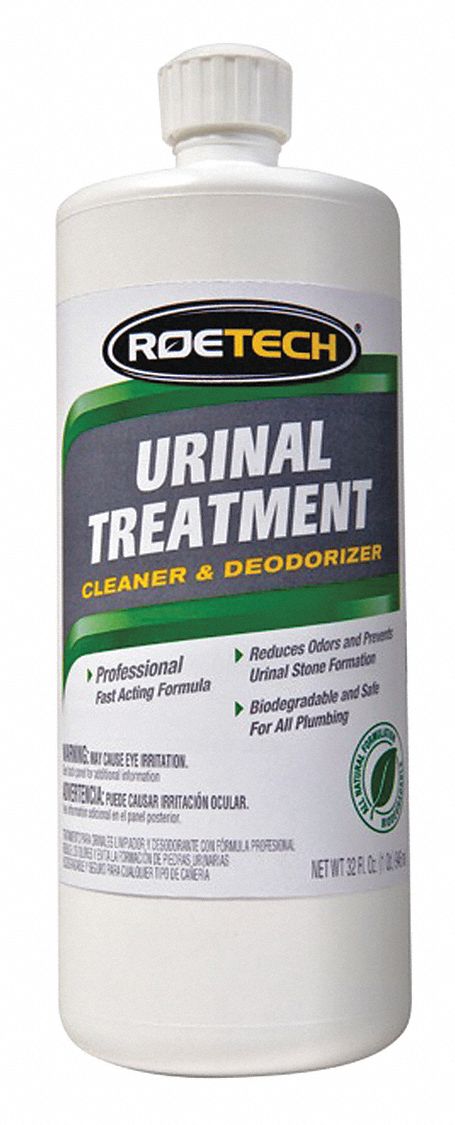 Urinal Treatment and Cleaner: Bottle, 32 oz Container Size, Ready to Use, Liquid, 6 PK