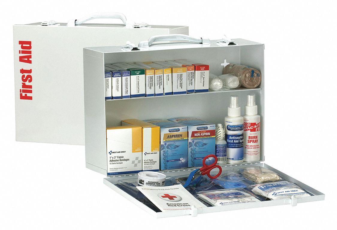 FIRST AID ONLY First Aid Metal, Industrial, 75 People