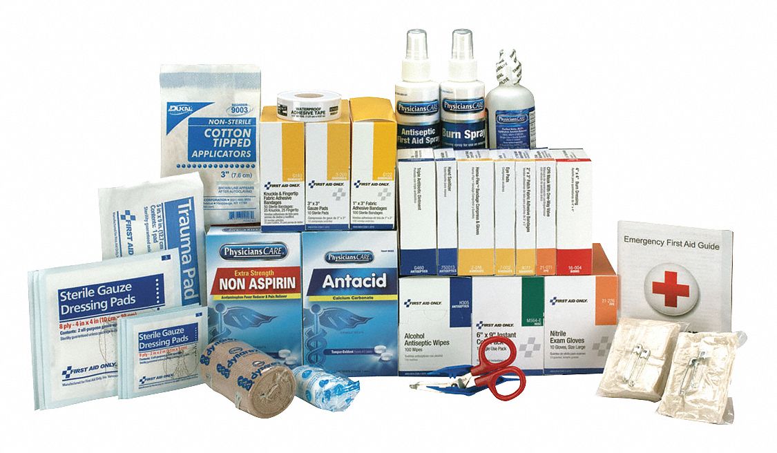 Complete Refill or Kit: 669 Components, 100 People Served, ANSI/ISEA Z308.1-2015