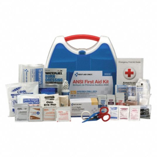 FIRST AID ONLY, 238 Components, ANSI/ISEA Z308.1-2015, First Aid Kit ...