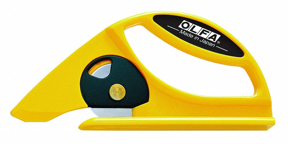 CARPET AND LINOLEUM CUTTER, 1 3/4 IN BLADE DIA, STEEL, PLASTIC, REPLACEABLE BLADE
