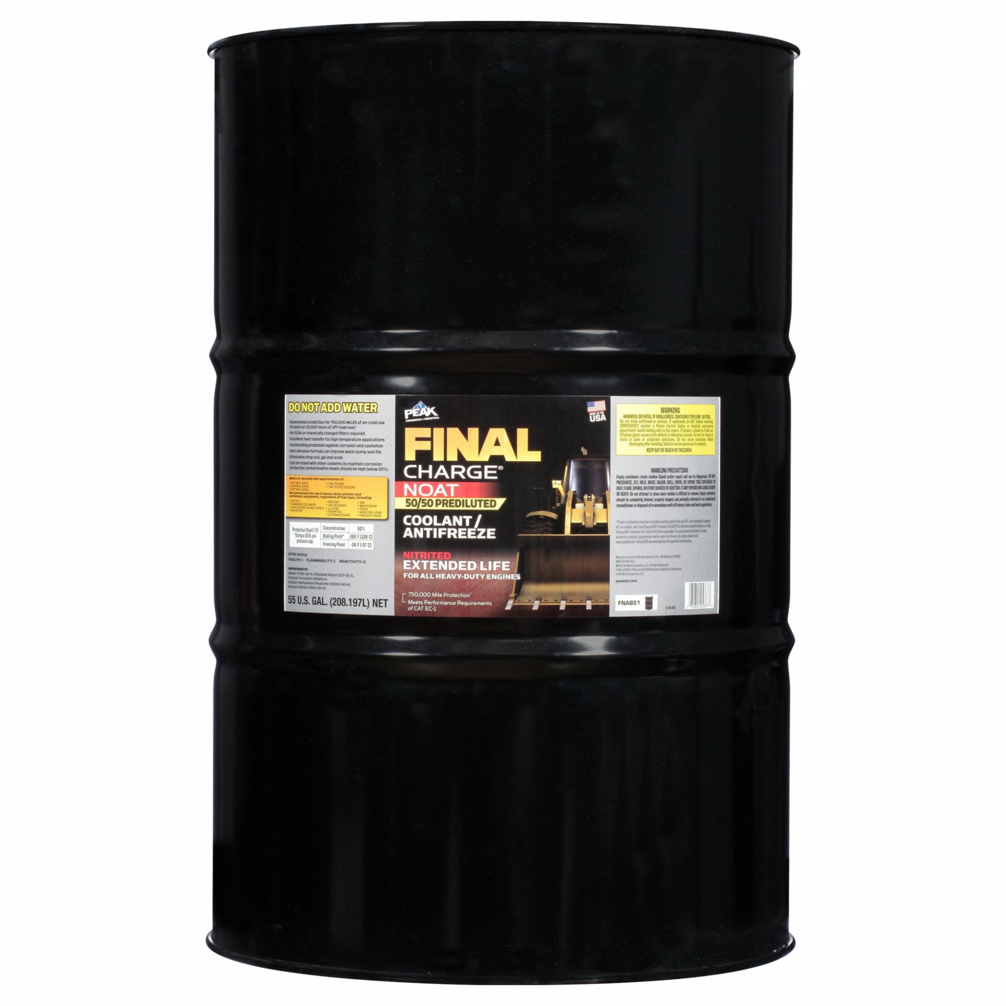 Antifreeze Coolant: 55 gal Size, Drum, Ready-to-Use, Red, 8 pH pH, Pre-Diluted