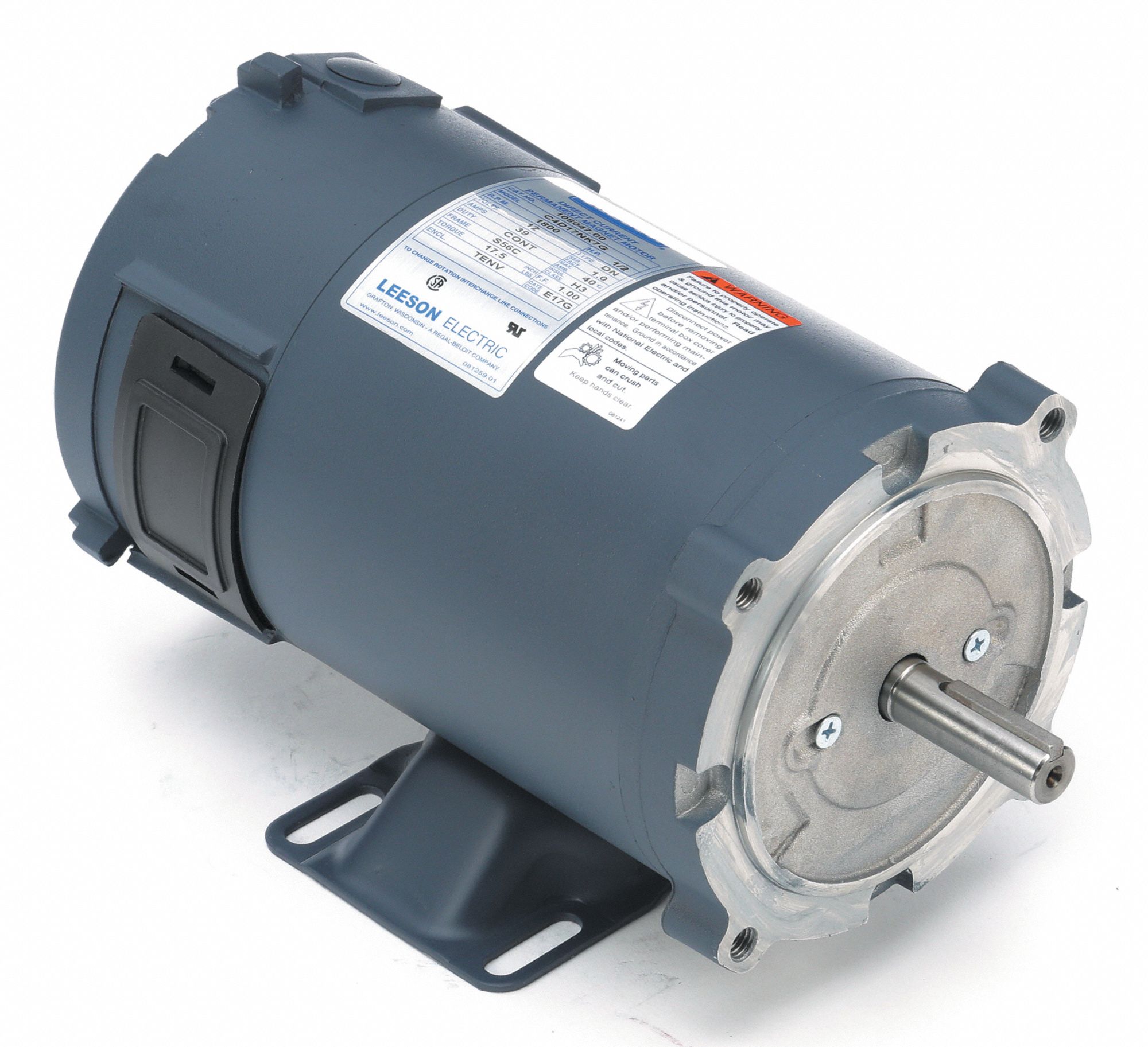 DC MOTOR,1/2 HP,1800 RPM,12V DC,56C,TEFC