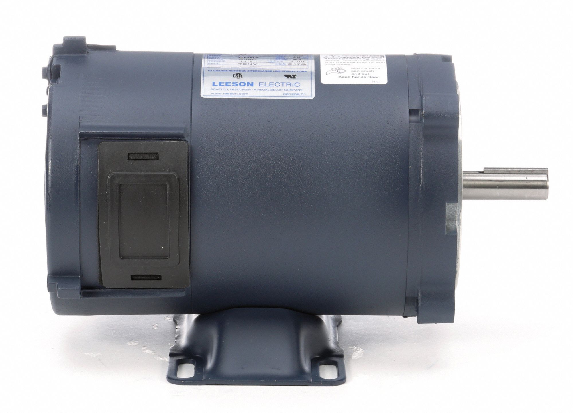 LEESON DC Permanent Motor 1/3 HP, 1,800 Nameplate RPM, 56C