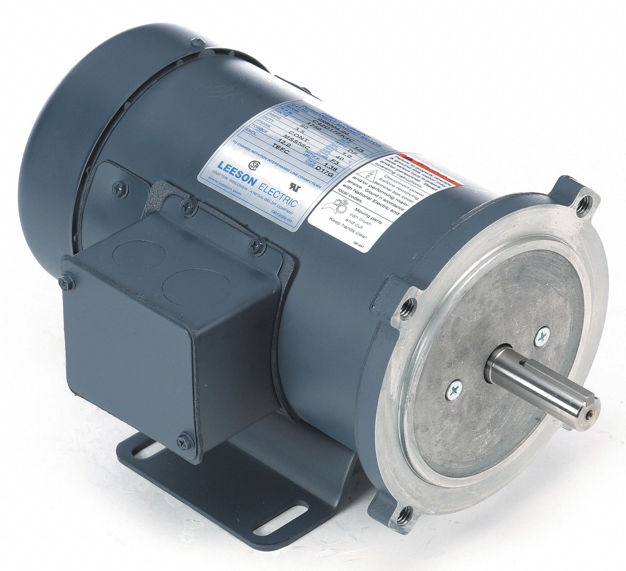 DC MOTOR,1/3 HP,1750 RPM,90V DC,56C,TEFC