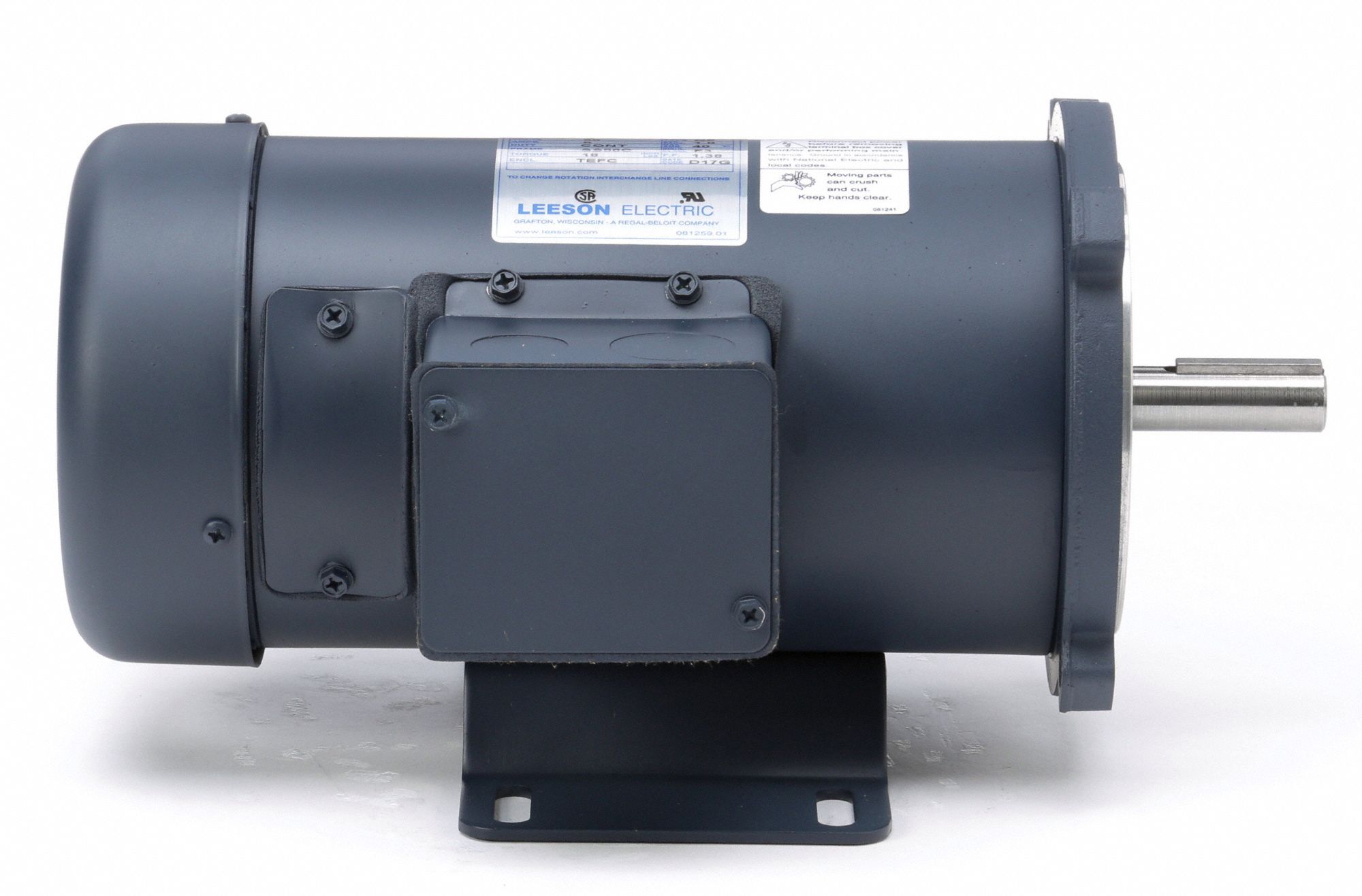 LEESON DC Permanent Motor 1/2 HP, 1,750 Nameplate RPM, 56C