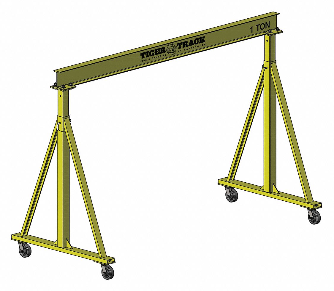 HARRINGTON, 4,000 lb Load Capacity, 90 in Min. I Beam Ht, Portable