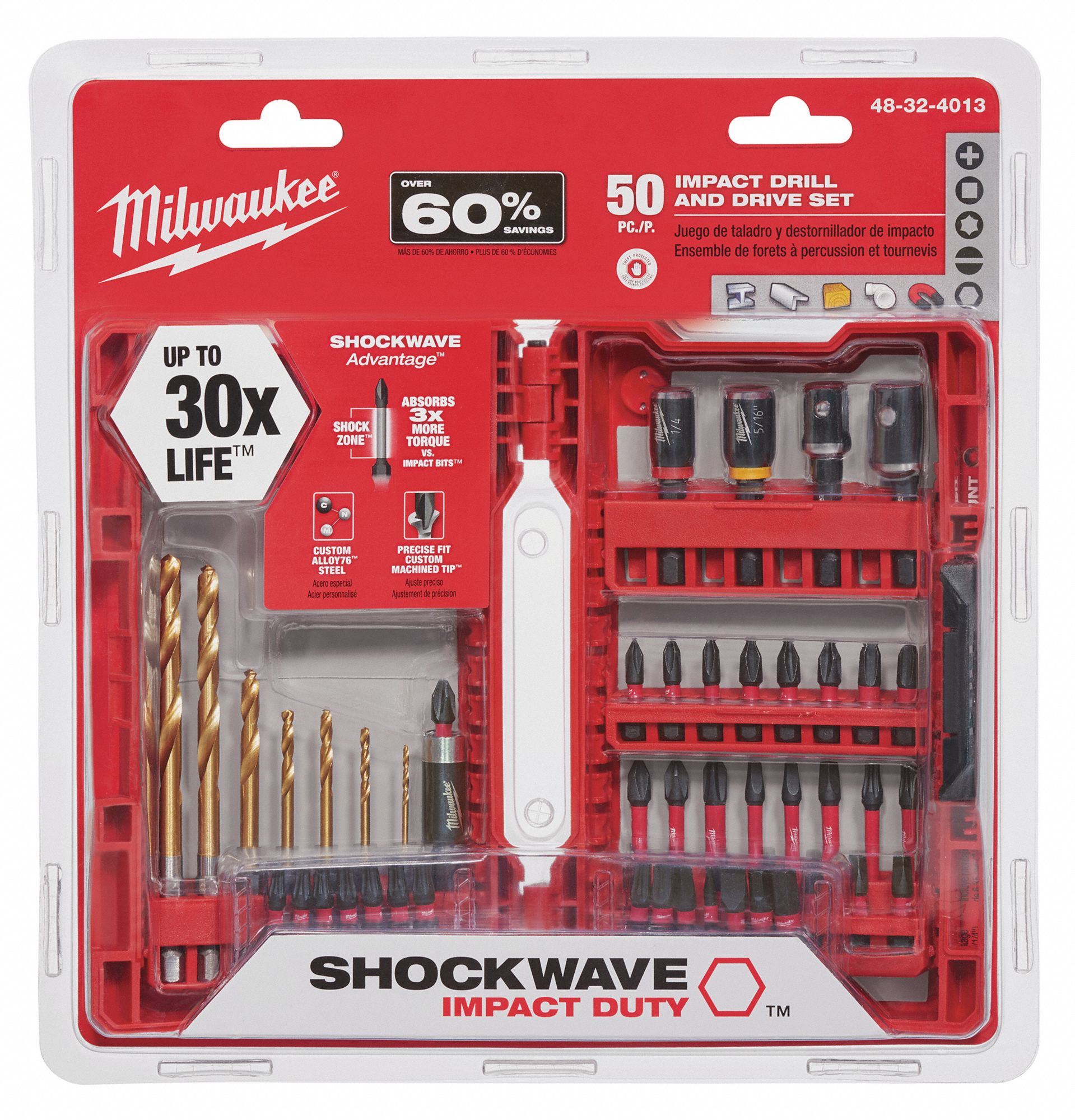 SCREWDRIVER BIT SET,50 PCS,1/4IN SHANK