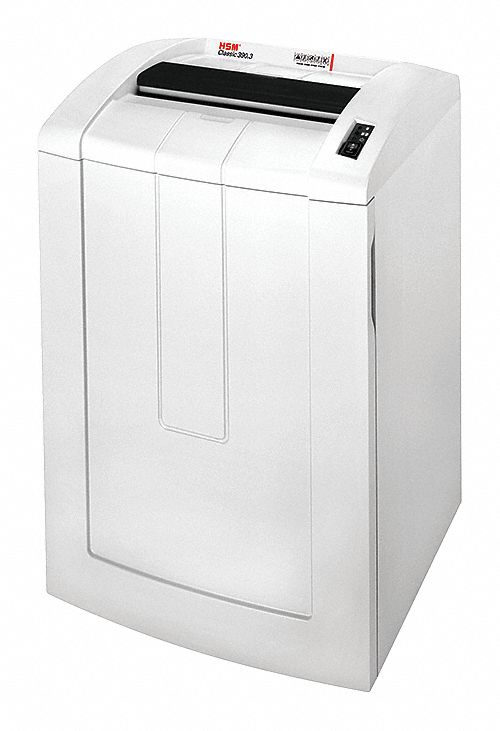 Paper Shredder: 6 Security Level, High-Security Cut, 1/32 in x 3/16 in Shred Size, Continuous