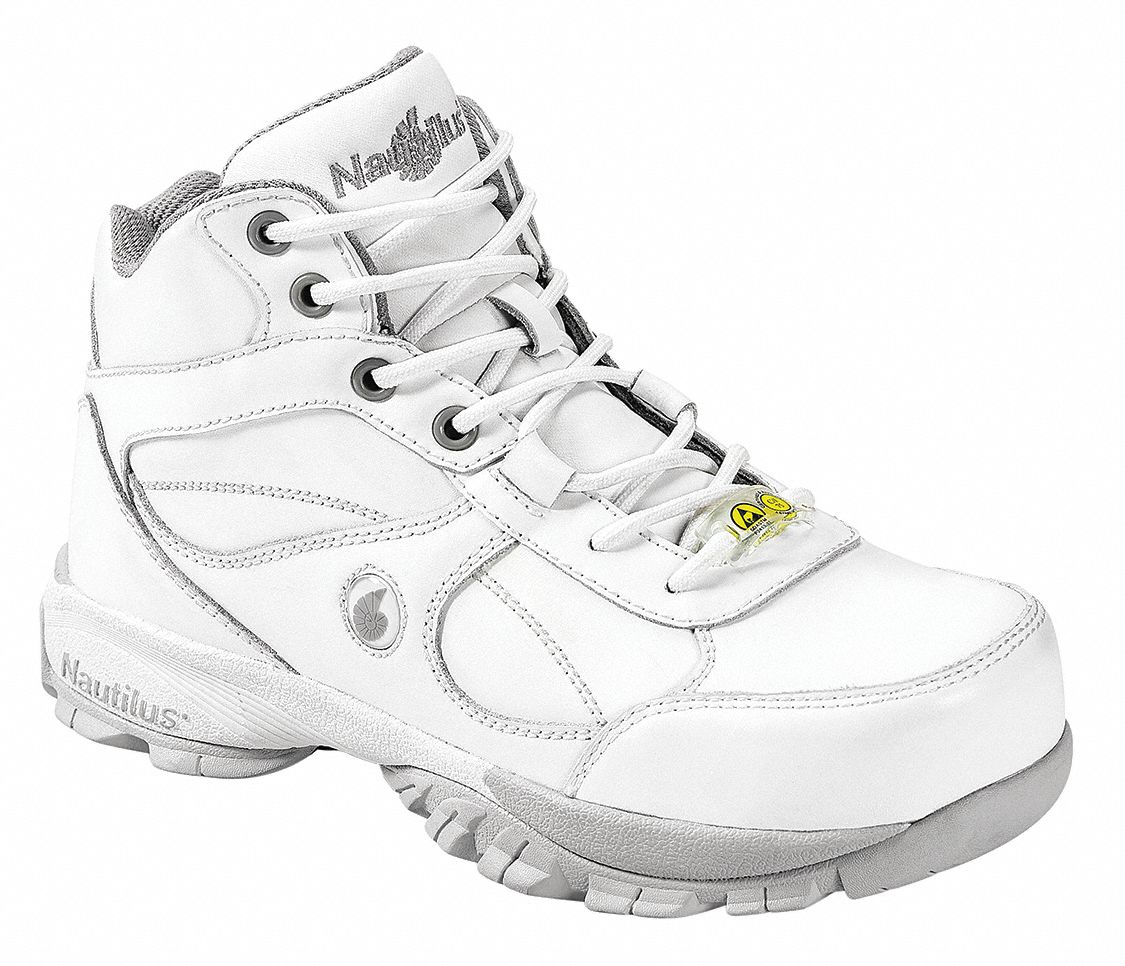 white steel toe sneakers