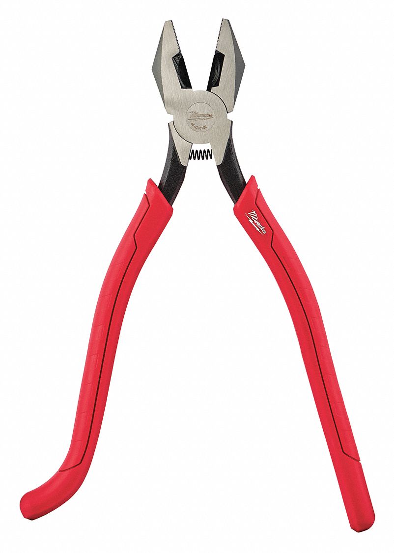 LINEMANS PLIER, 4¼ IN OVERALL L, 1¼ IN JAW L, ½ IN JAW W, ⅝ IN JAW THICK, TETHER READY