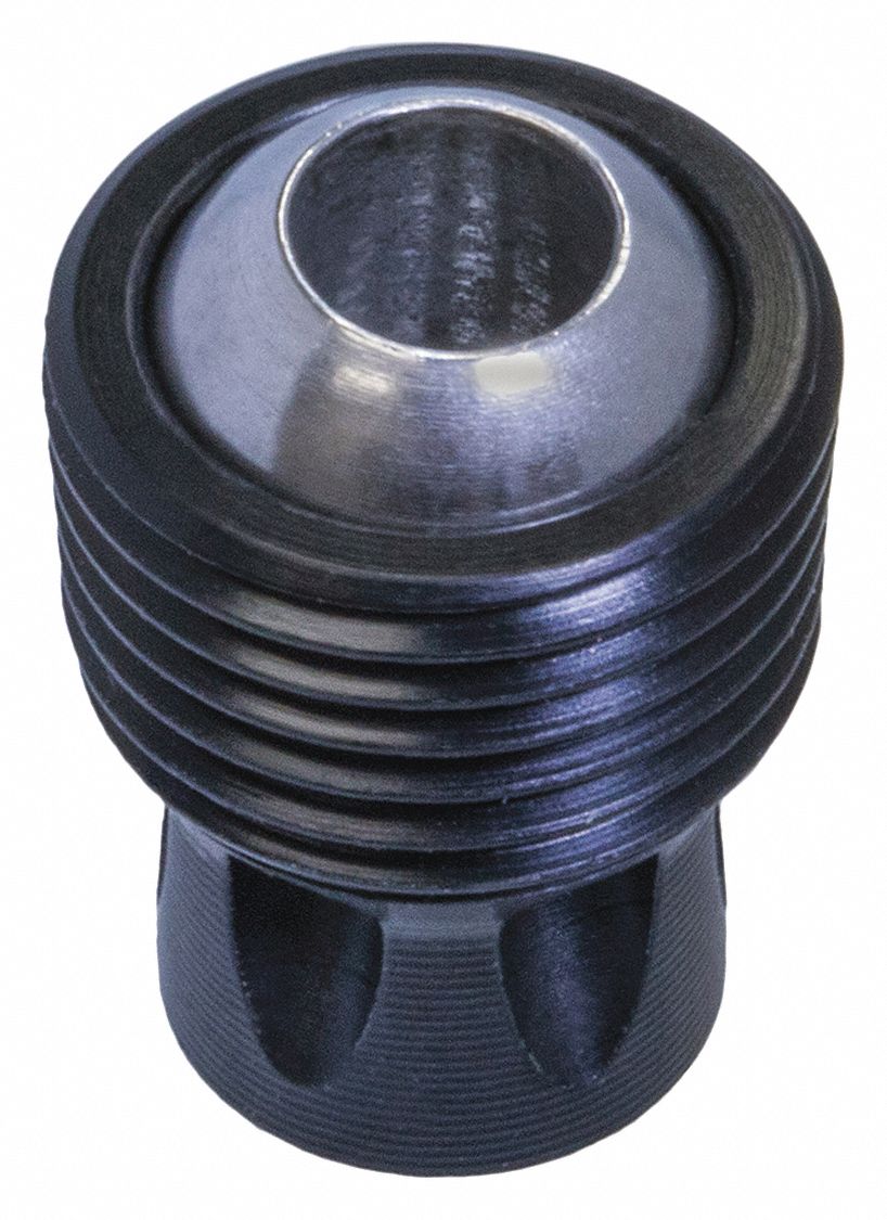 Coolant Nozzle: PlugJet, Acetal, 0.16 in Orifice Dia., 150 psi Max. PSI, 9/16 in Lg, 5 PK
