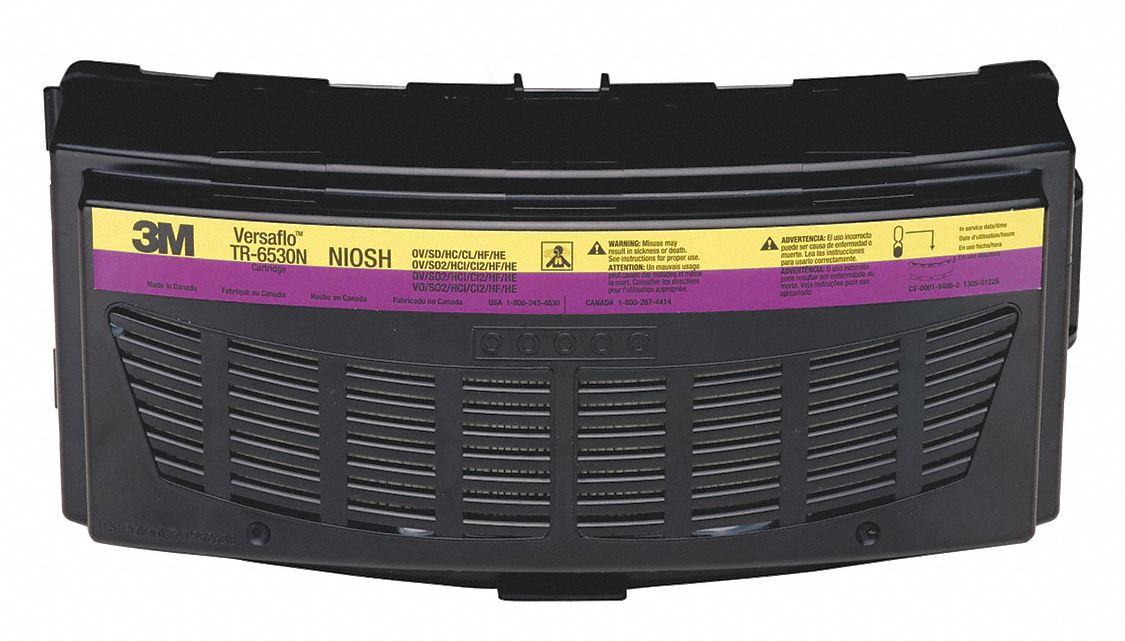 Combination Cartridge/Filter: TR-600, Magenta/Yellow Color, 3M Versaflo™ TR-600 Series, 5 PK