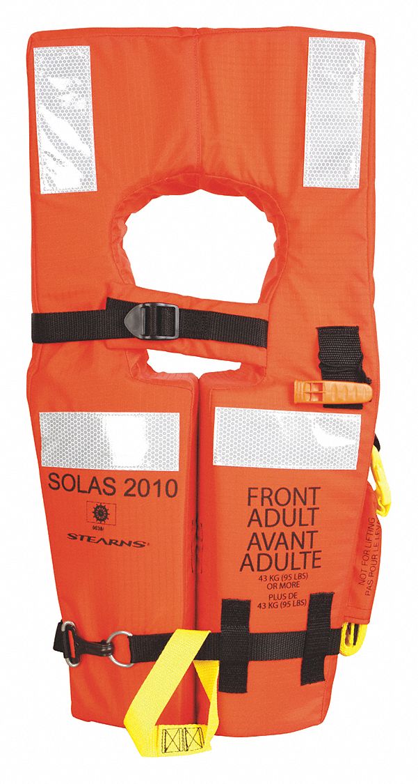 STEARNS Standard Life Jacket, USCG Type I, Foam Flotation Material
