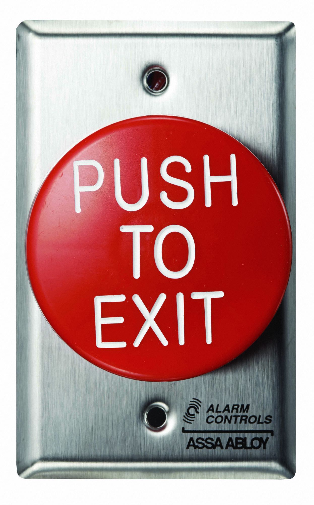 ALARM CONTROLS, Red Mushroom, Momentary/Timed, Push Button 48ZW58TS