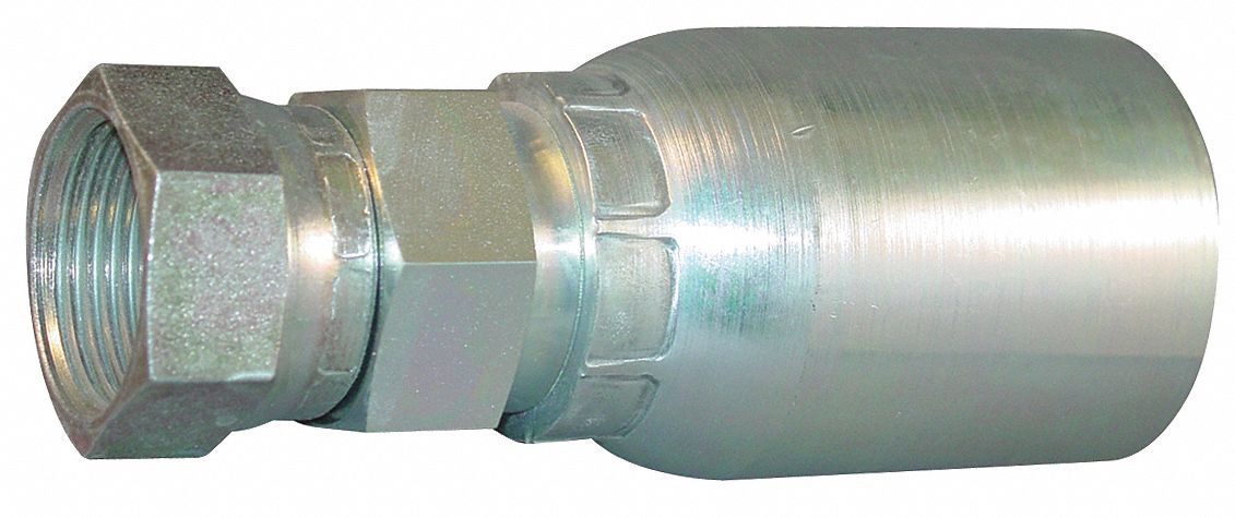 Hydraulic Hose Fitting, Crimp, 5.89 in. L