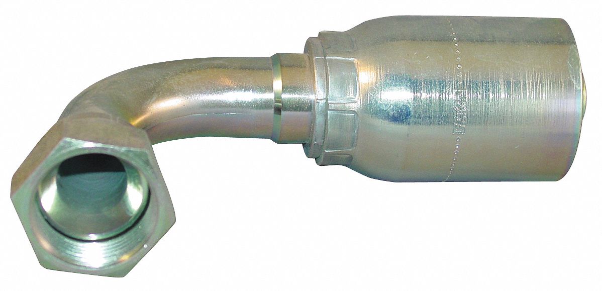 Hydraulic Hose Fitting, Crimp, 8.07 in. L