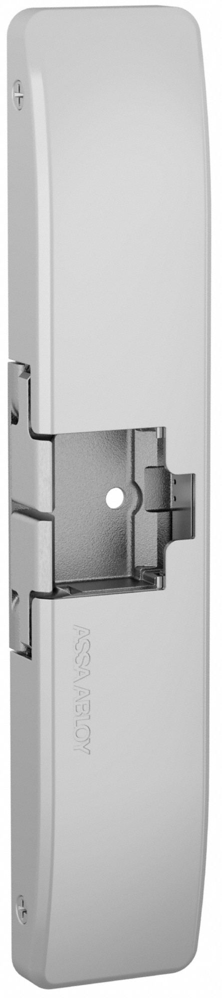 Electric Door Strike: 1 3/4 in Wd, 9 in Ht, Rim, Stainless Steel