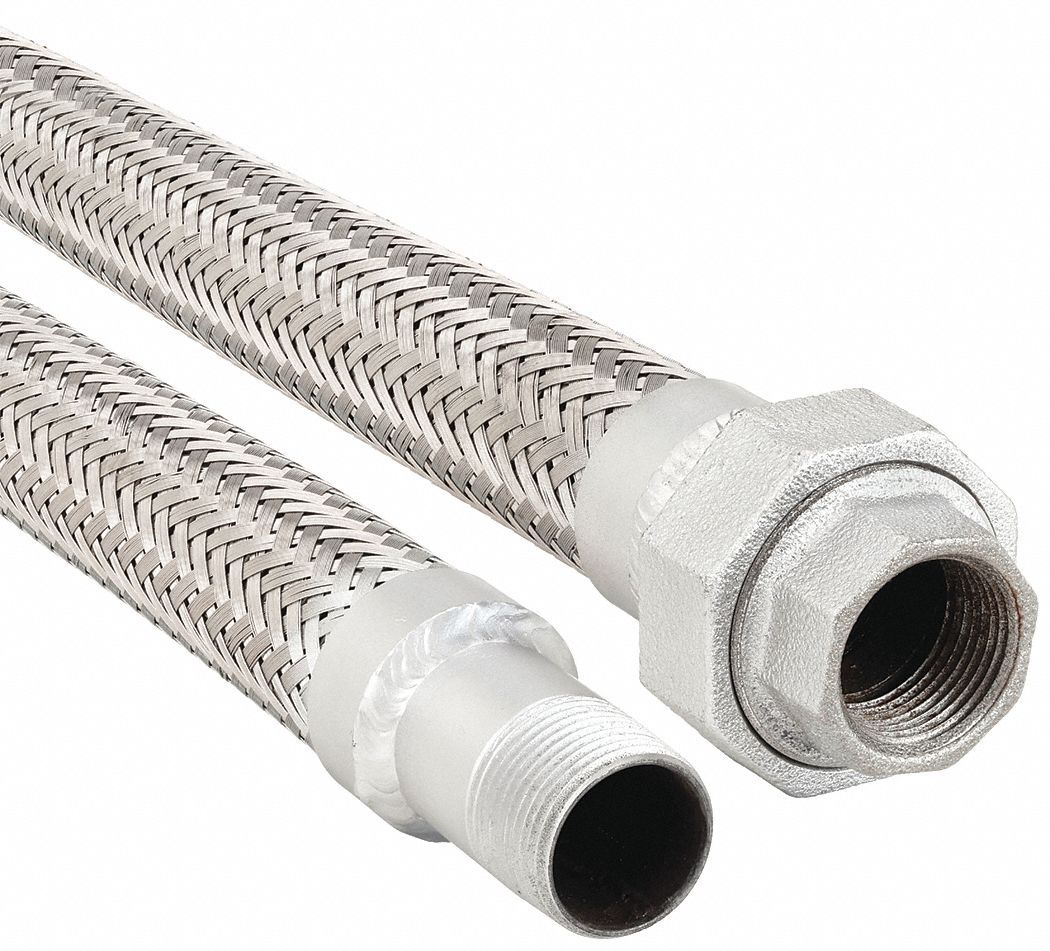 2 in Hose Inside Dia., 13 in Dynamic Min. Bend Radius (In.), Flexible Metal Hose Assembly