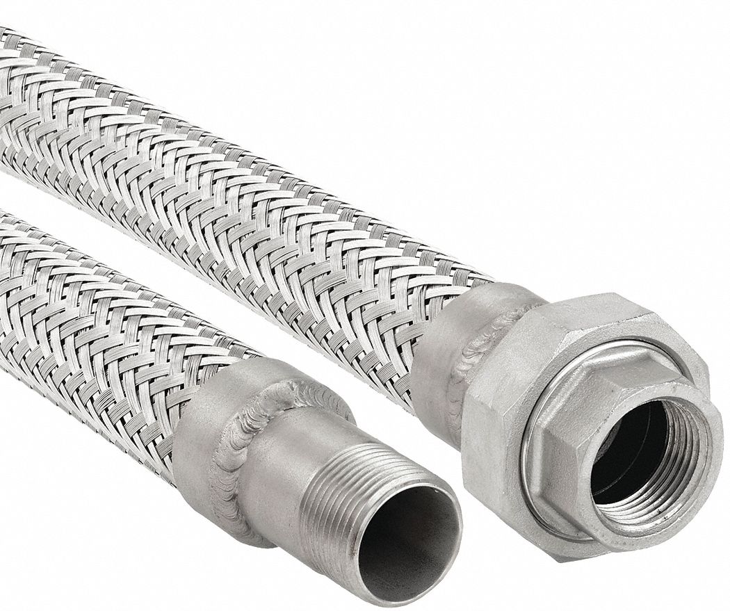 Flexible Metal Hose Assembly: 1 1/2 in Hose Inside Dia., 11 in Dynamic Min. Bend Radius (In.)