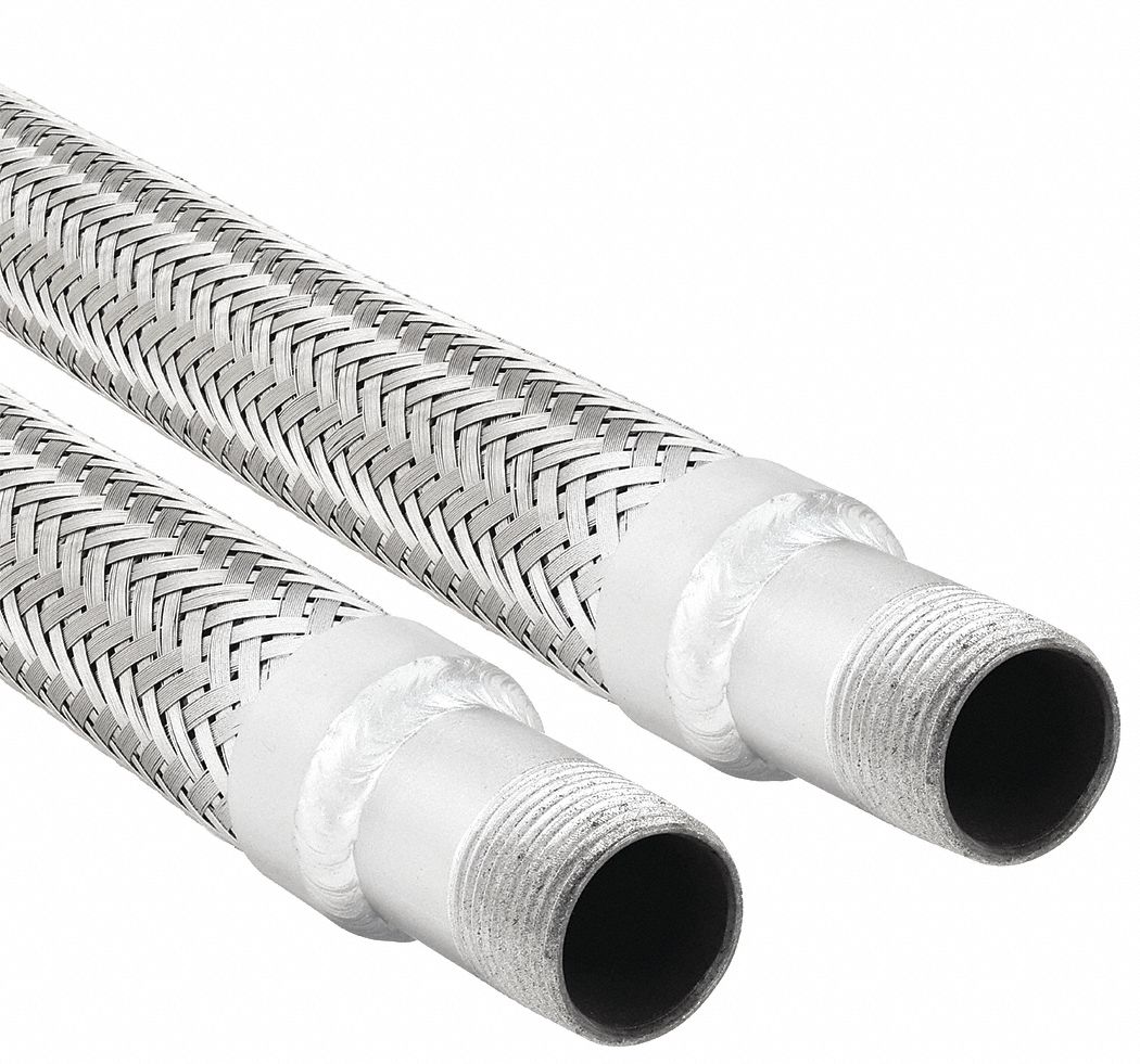 1 in Hose Inside Dia., 9 in Dynamic Min. Bend Radius (In.), Flexible Metal Hose Assembly