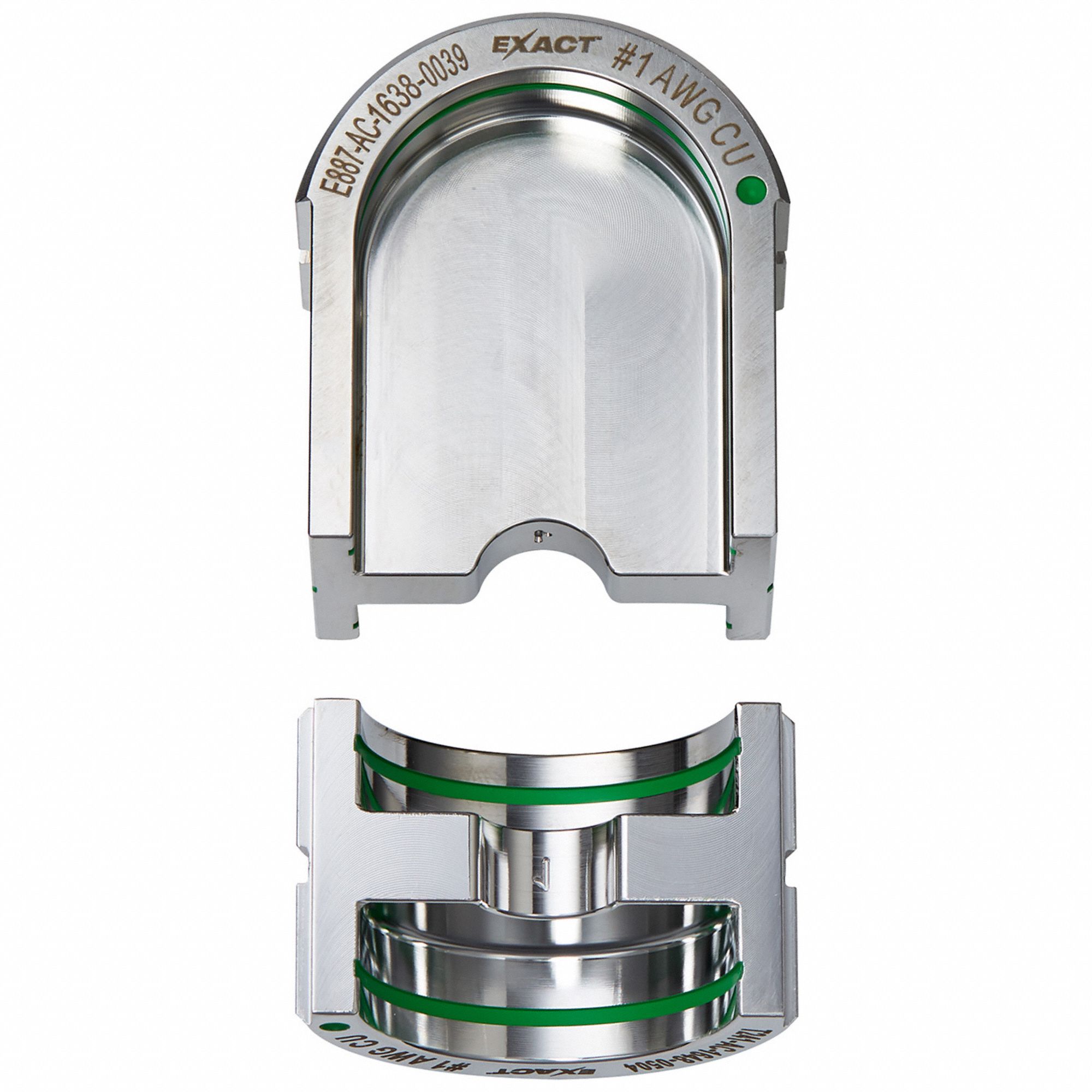 Upper and Lower Crimping Die: 1 AWG, U Style Dies, For Use With 2779-22, 2 Sizes