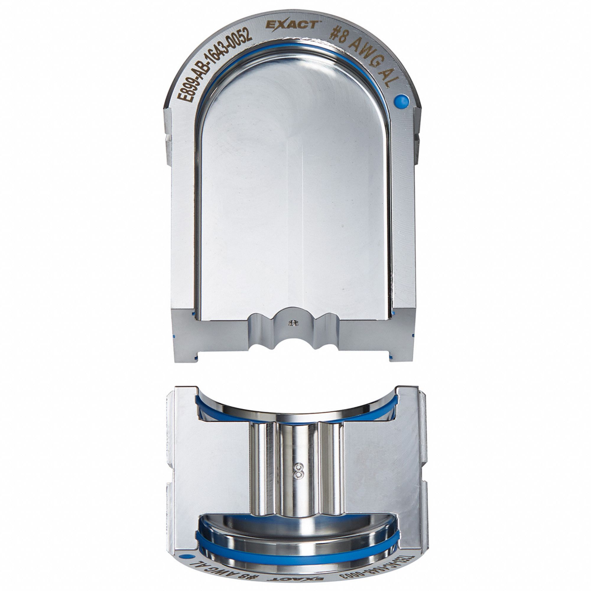 Upper and Lower Crimping Die: 8 AWG, U Style Dies, For Use With 2779-22, 2 Sizes