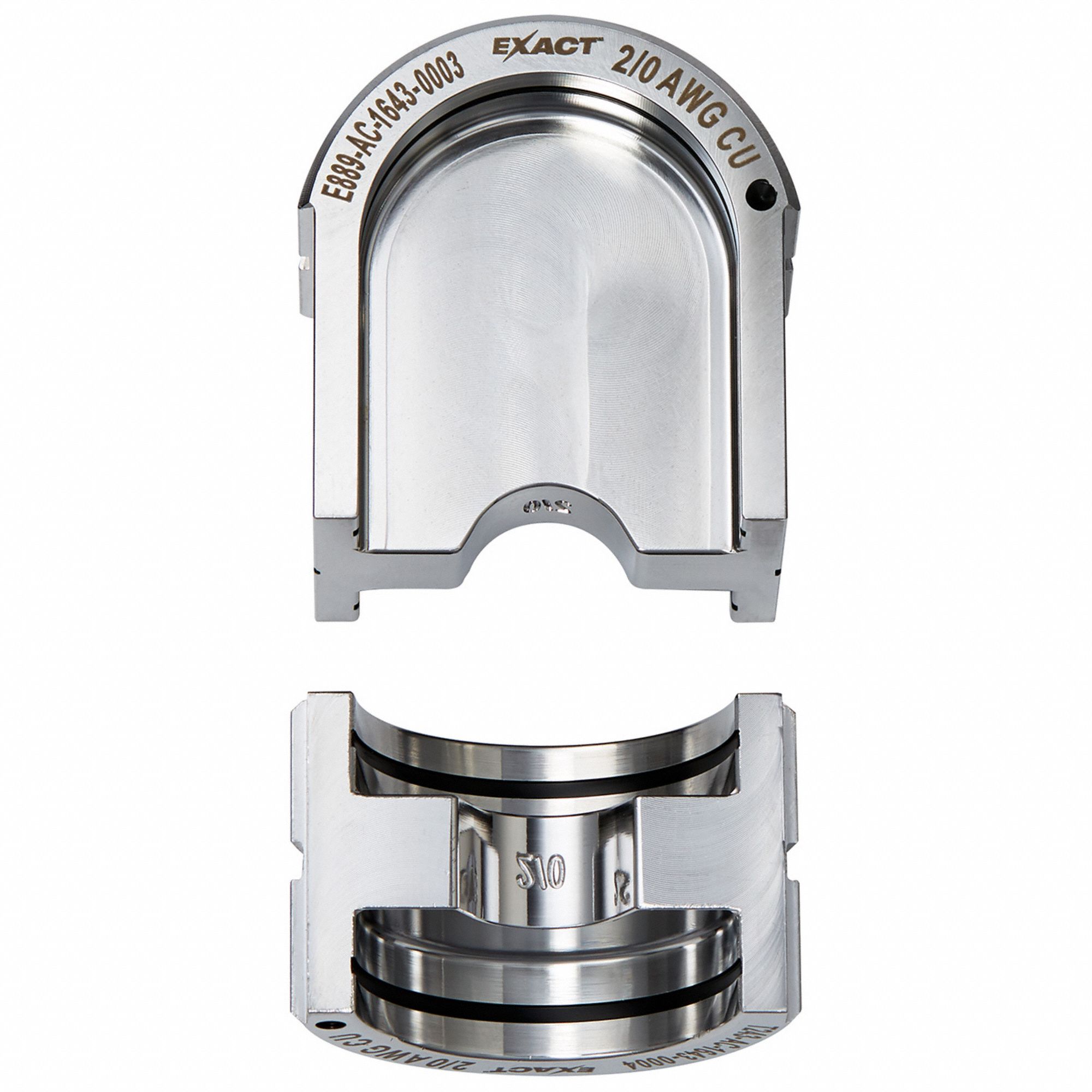 Upper and Lower Crimping Die: 2/0 AWG, U Style Dies, For Use With 2779-22, 2 Sizes