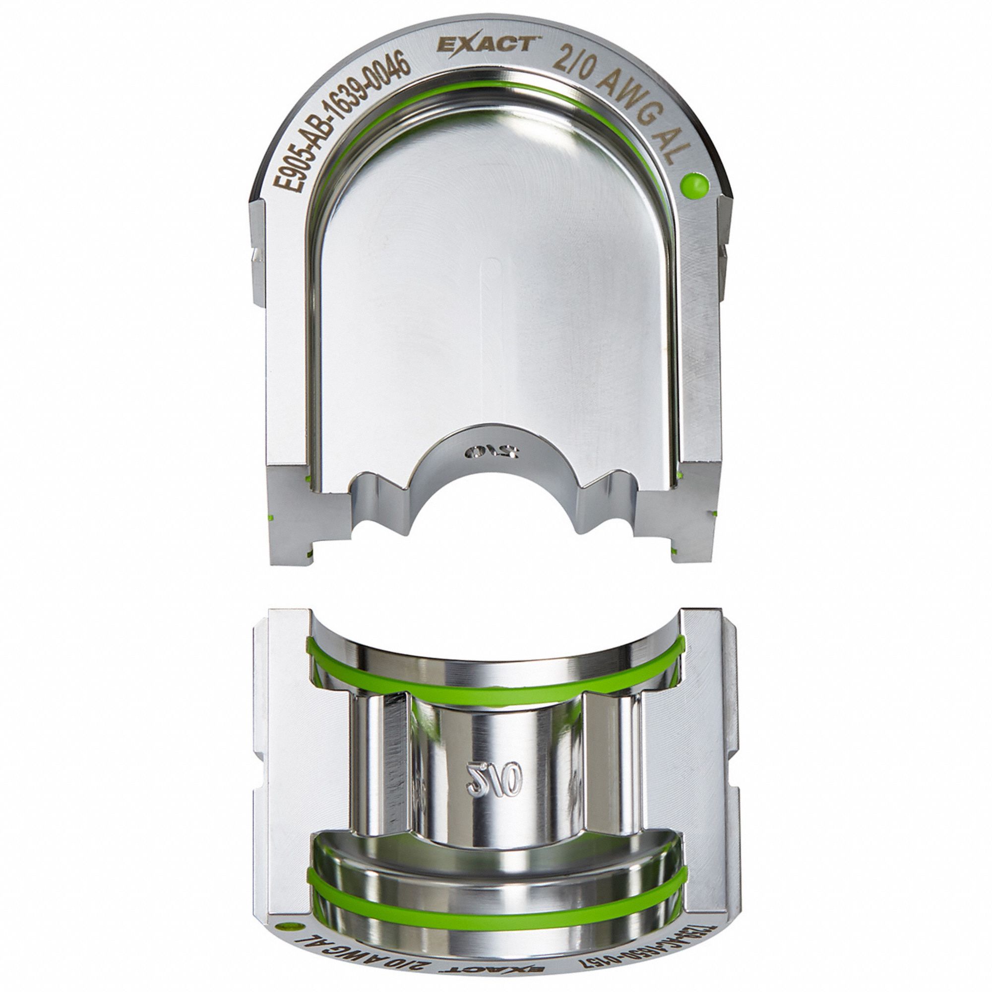 Upper and Lower Crimping Die: 2/0 AWG, U Style Dies, For Use With 2779-22, 2 Sizes