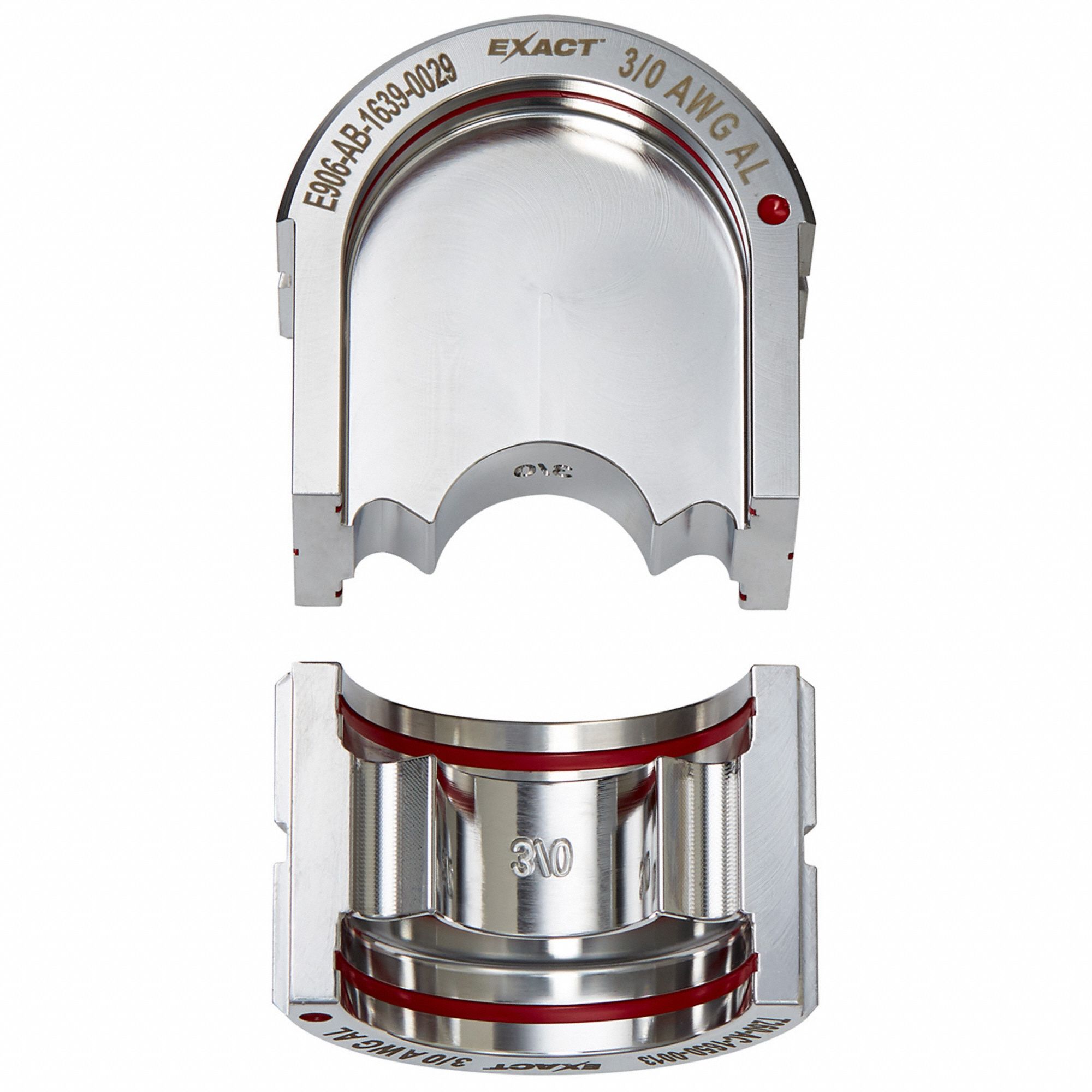 Upper and Lower Crimping Die: 3/0 AWG, U Style Dies, For Use With 2779-22, 2 Sizes