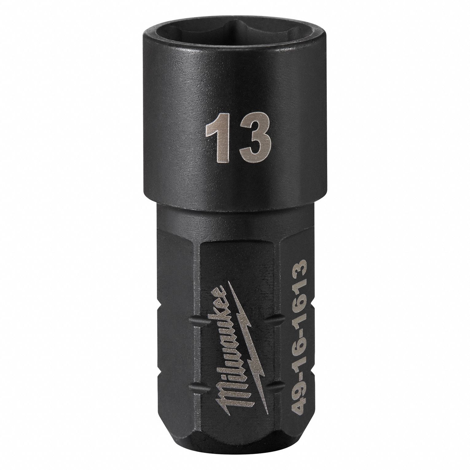 IMPACT SOCKET,STEEL,13 MM SIZE,SHORT