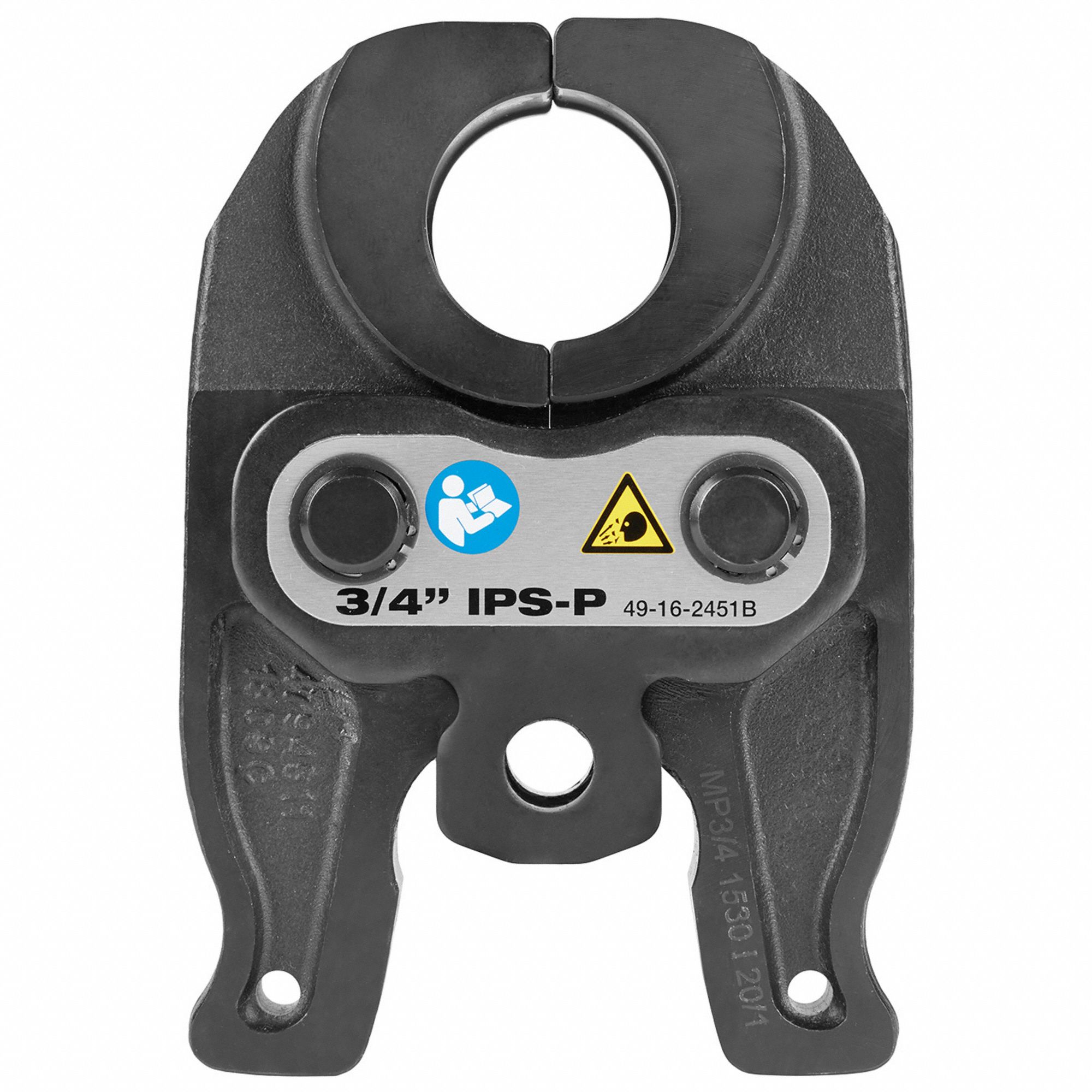 Press Jaw: 3/4 in Pipe, Black Iron/Stainless Steel, Compact Tool Types