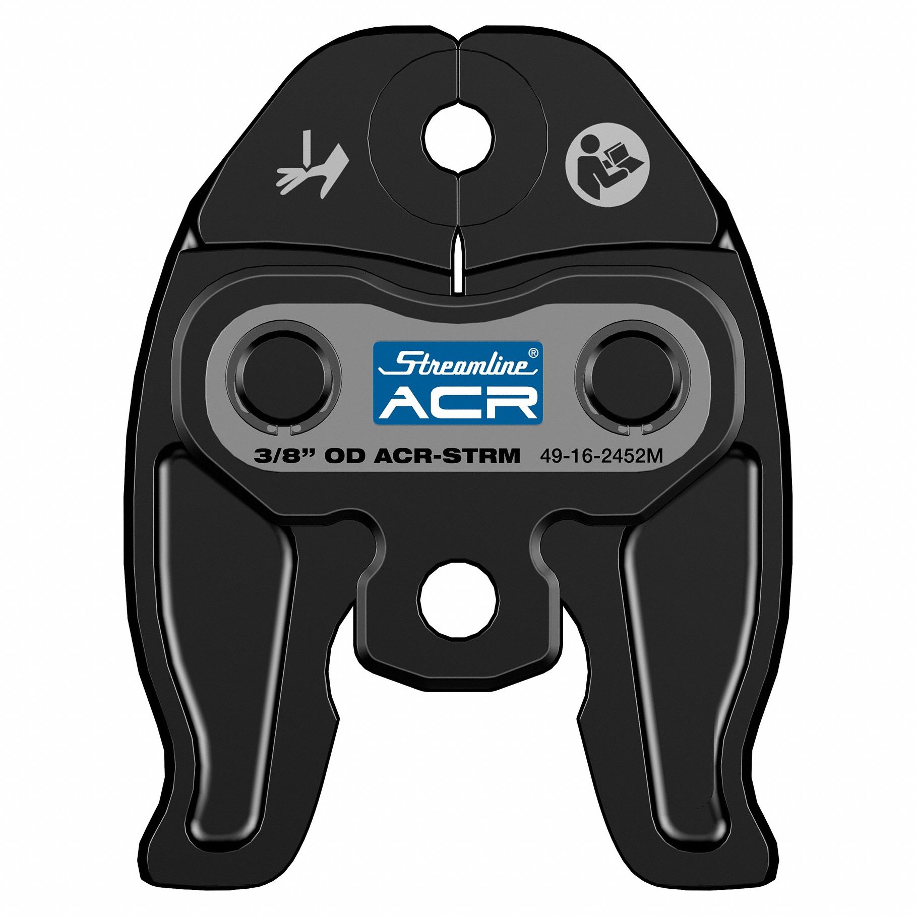 Press Jaw: 3/8 in Pipe, Copper, For ACR Press, Compact Tool Types