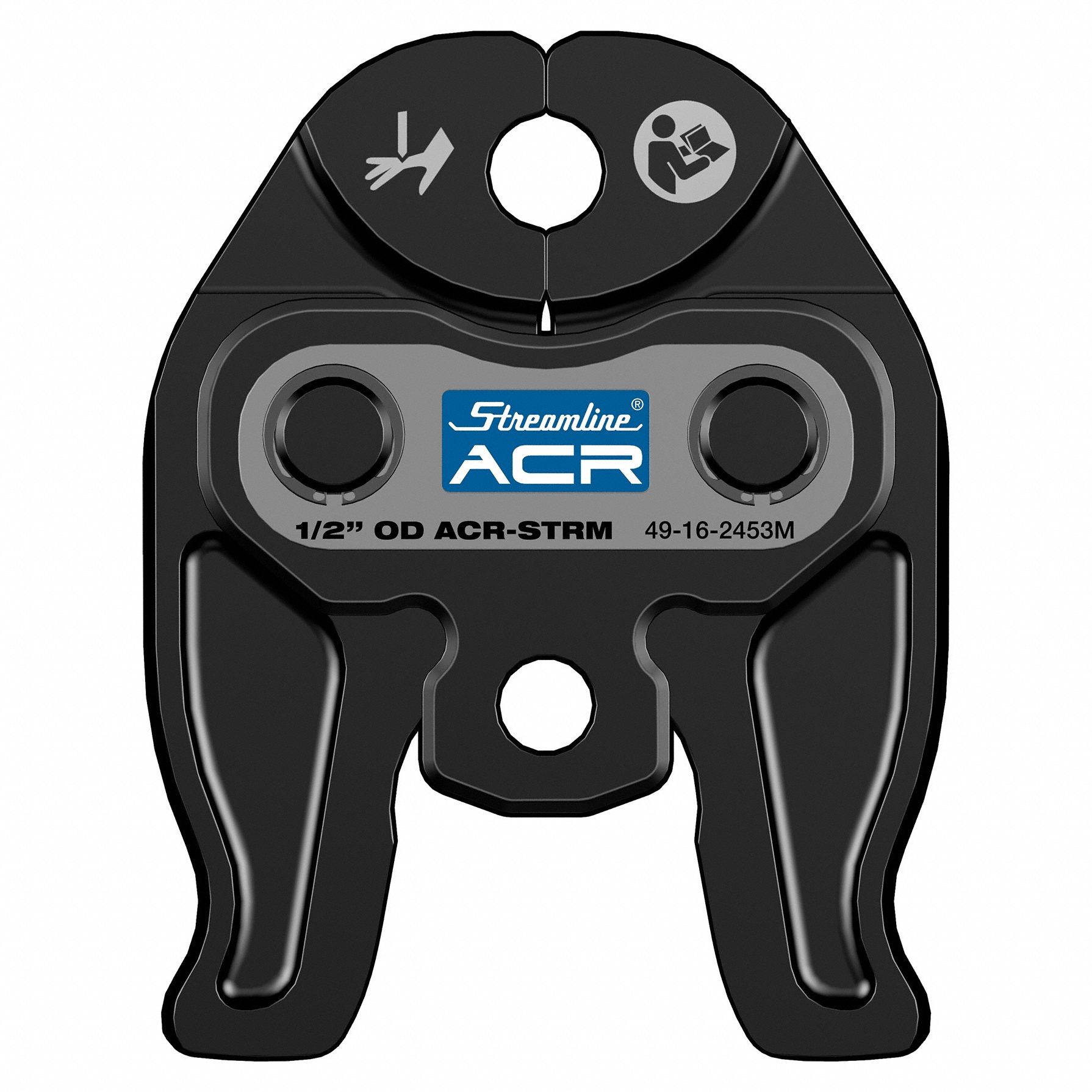 Press Jaw: 1/2 in Pipe, Copper, For ACR Press, Compact Tool Types