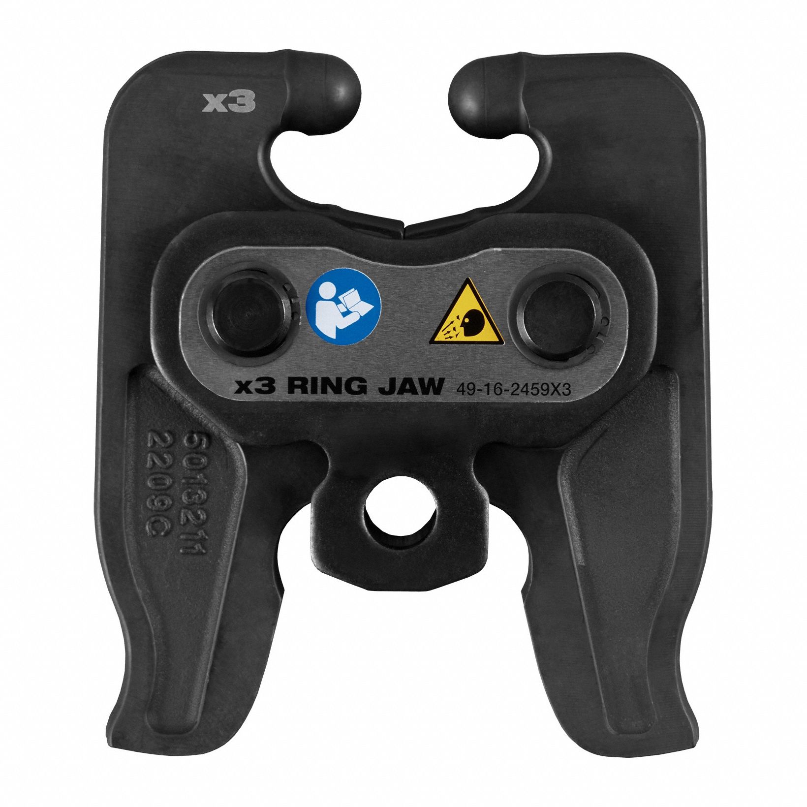 Press Jaw: 1 1/4 in/1 in Pipe, Copper/Iron, For CTS-V/IPS-P Press, Compact Tool Types