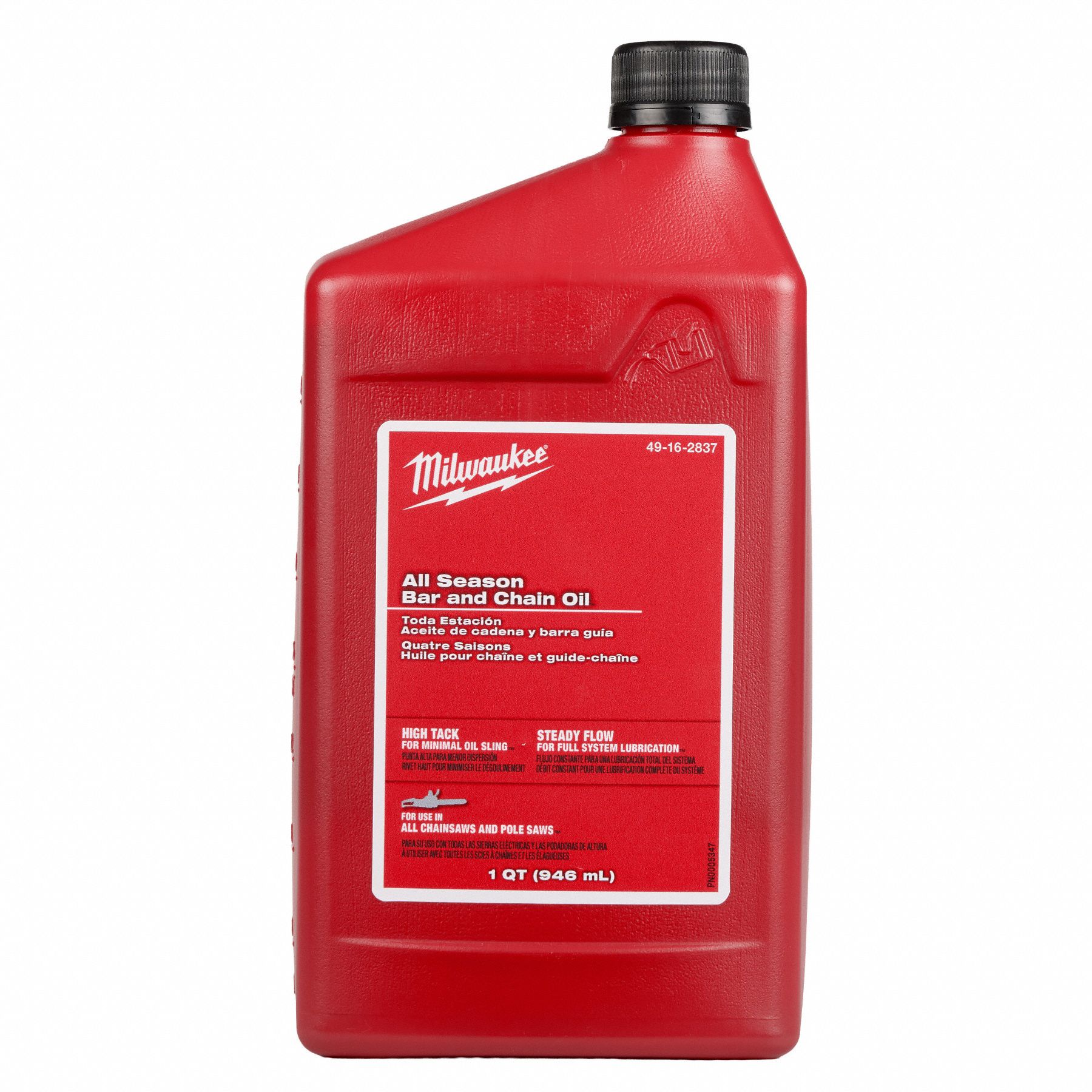 Bar and Chain Oil: Bottle, 1 qt, Conventional Base