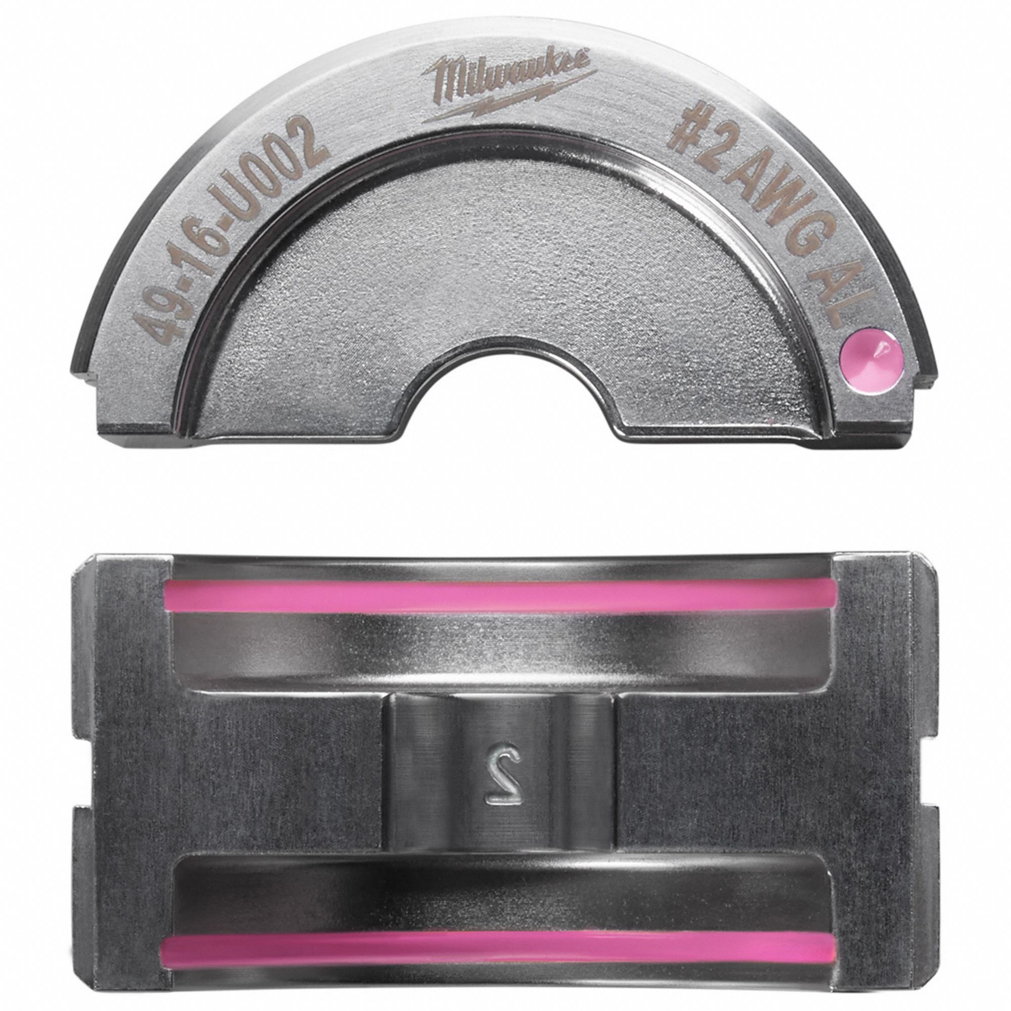 Upper and Lower Crimping Die: 2 AWG, U Style Dies, For Use With 2679-20/49-16-U000