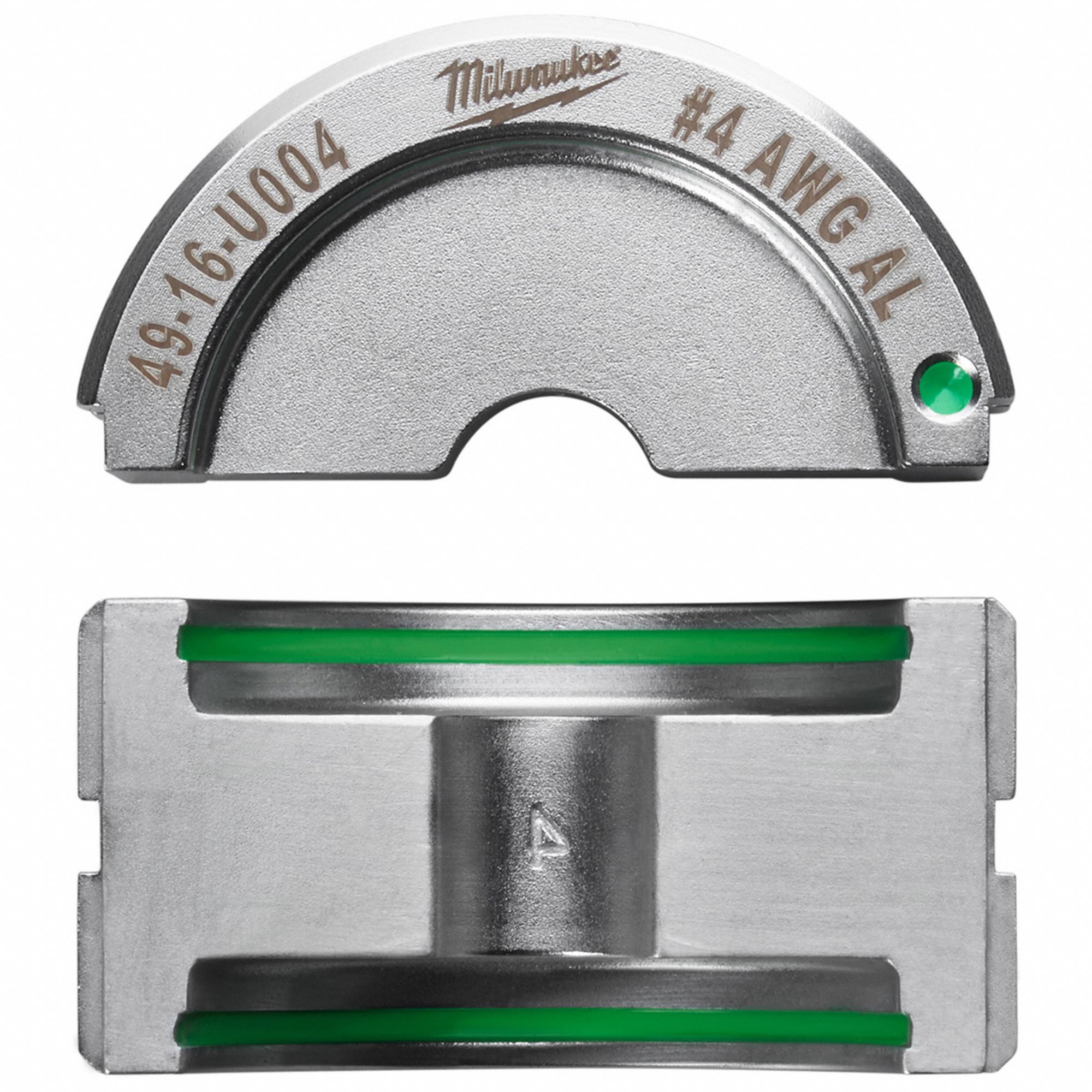 Upper and Lower Crimping Die: 4 AWG, U Style Dies, For Use With 2679-20/49-16-U000