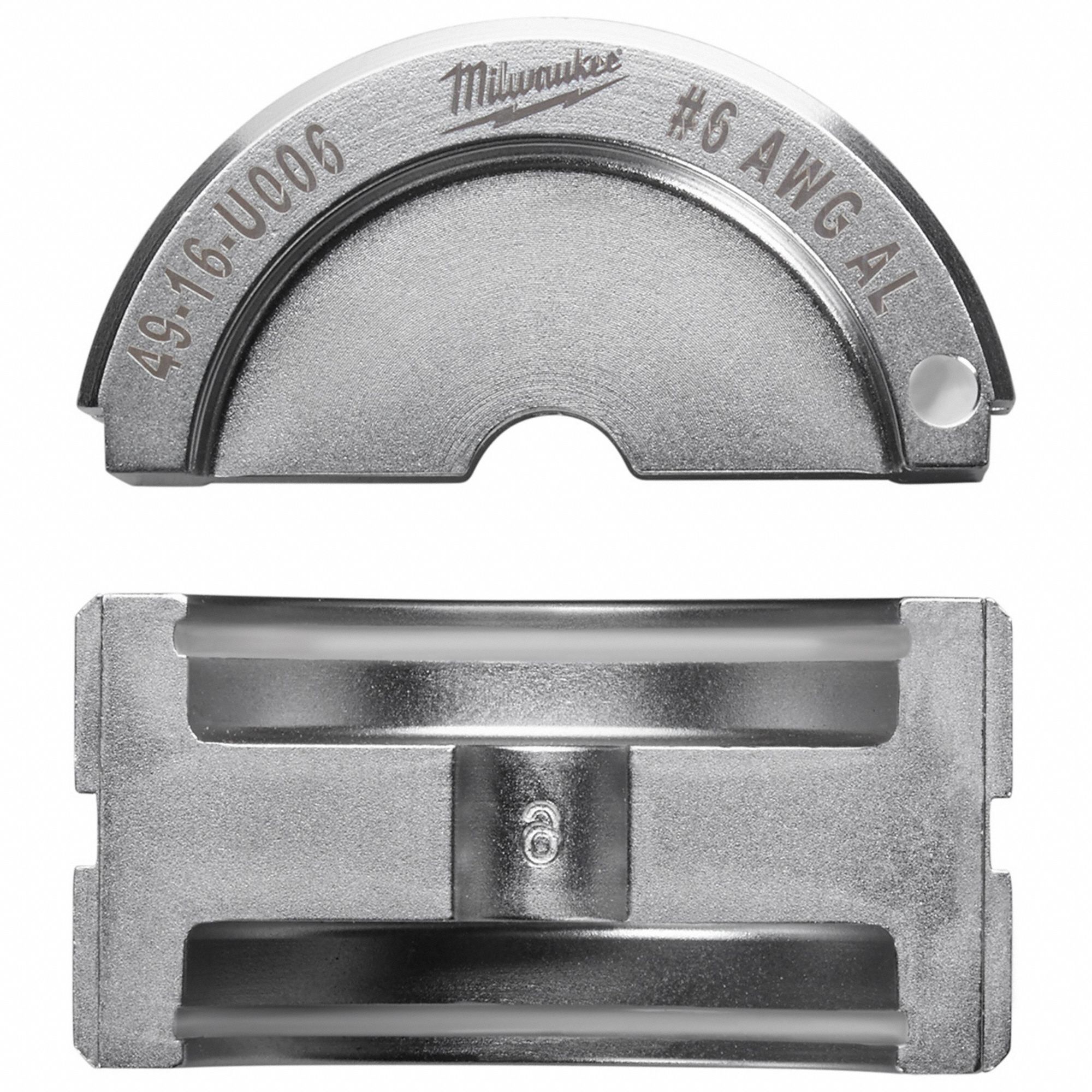 Upper and Lower Crimping Die: 6 AWG, U Style Dies, For Use With 2679-20/49-16-U000