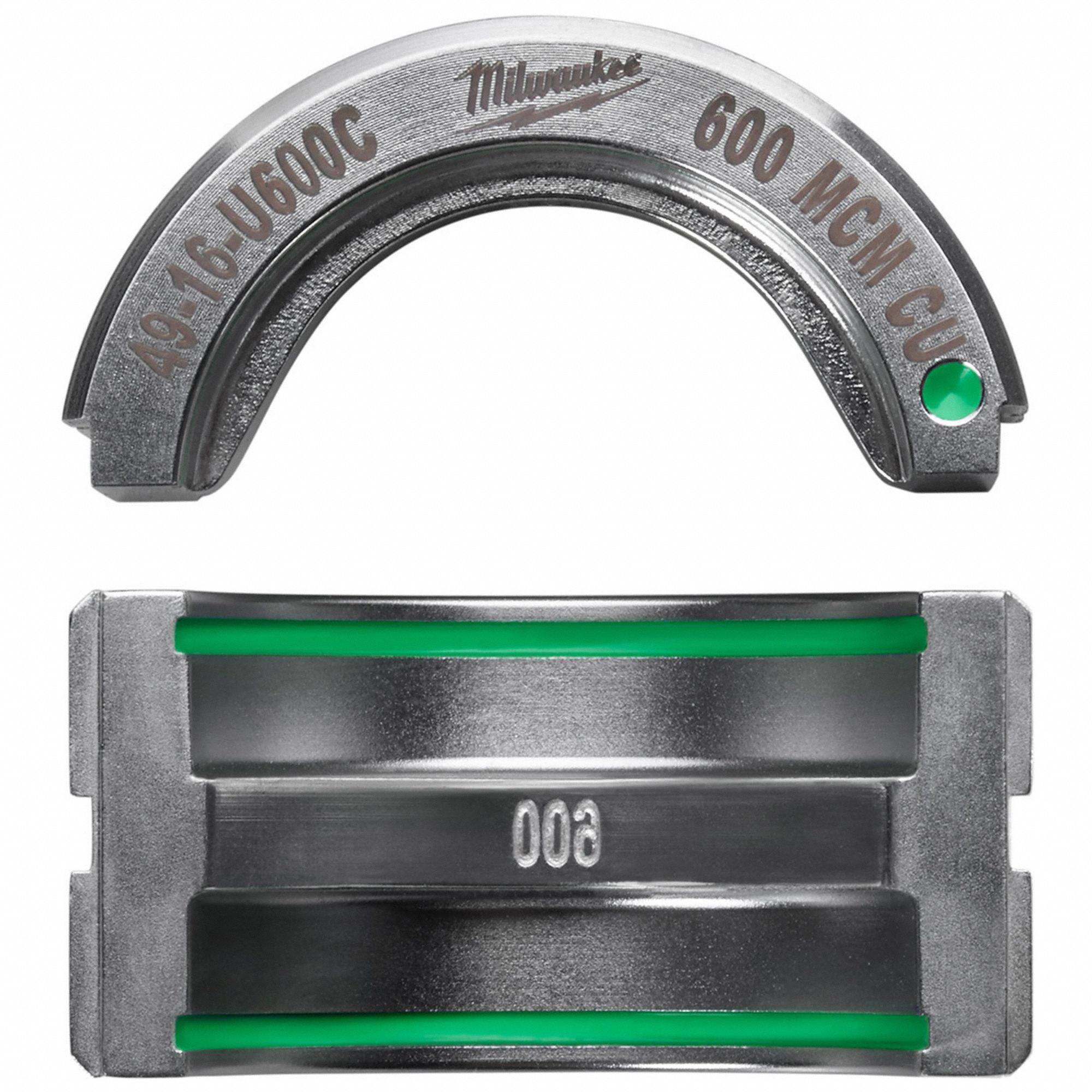 Upper and Lower Crimping Die: 600 kcmil, U Style Dies, For Use With 2679-20/49-16-U000