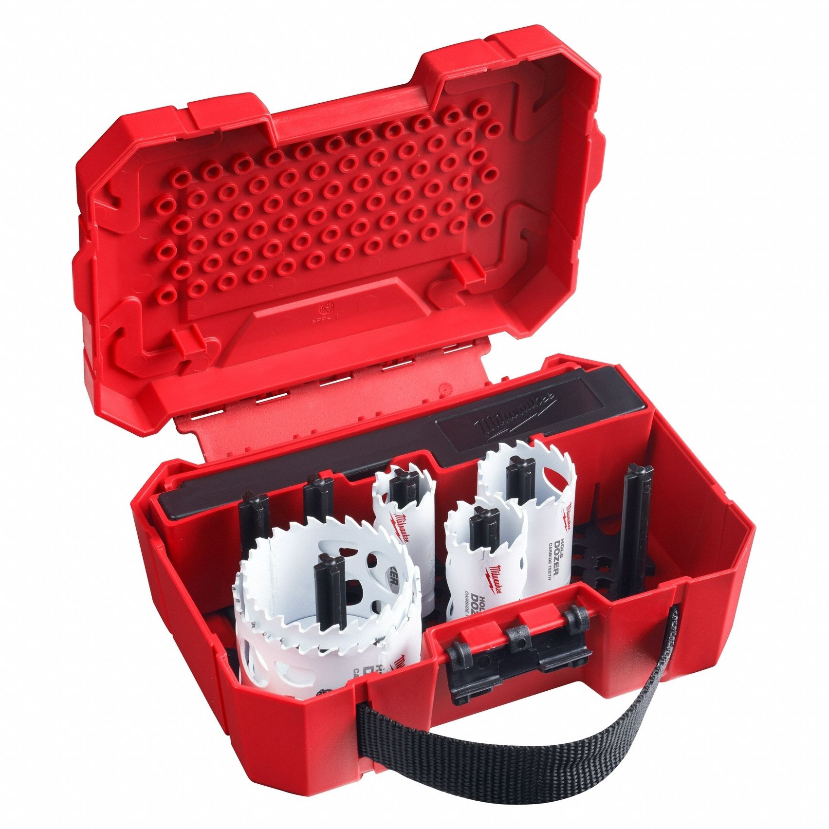 HOLE SAW KIT, 9 PIECES, ⅞ IN TO 2½ IN SAW SIZE RANGE, 1¾ IN MAX CUTTING DEPTH