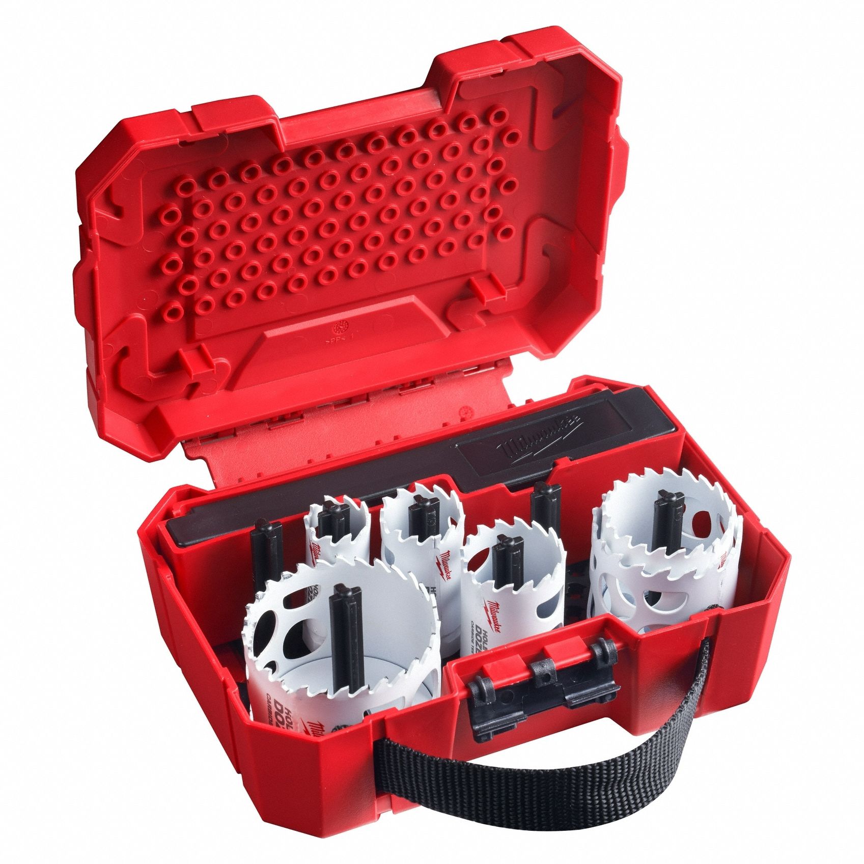 HOLE SAW KIT, 10 PC, ⅞ IN TO 2½ IN SAW RANGE, 1⅝ IN MAX. CUTTING DP, ⅜ IN HEX SHANK